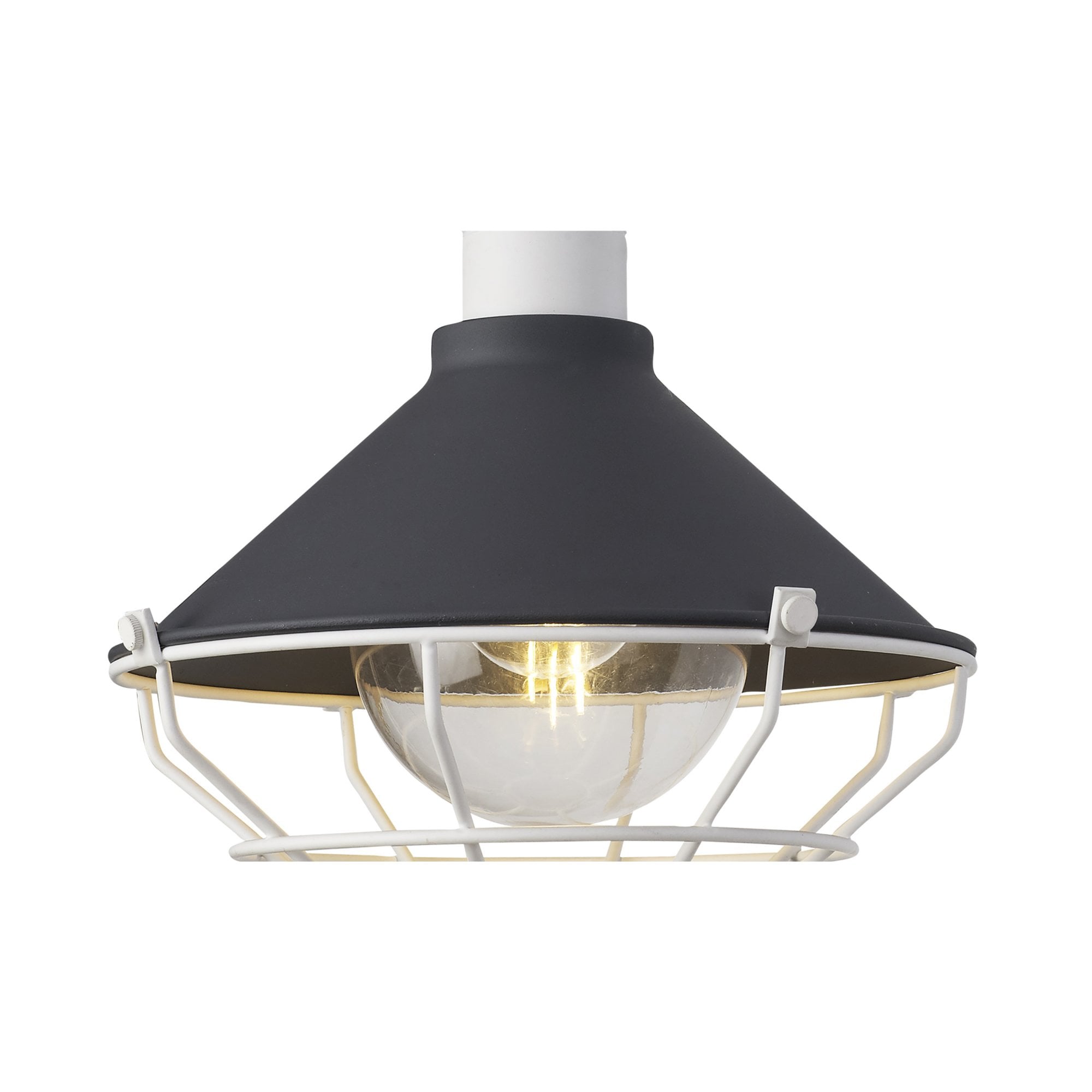 Fabula Maybury Single Pendant - Anthracite & Matt White - IP65