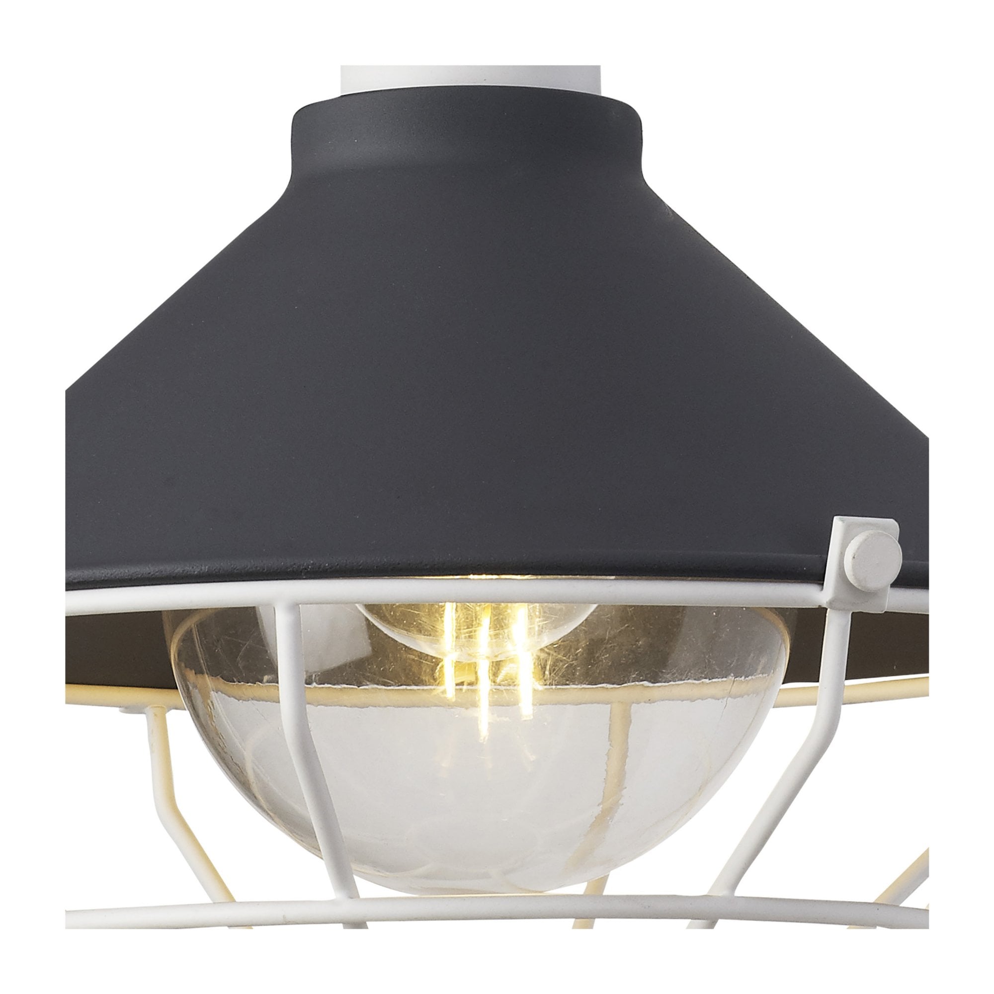 Fabula Maybury Single Semi-Flush Light - Anthracite & Matt White - IP65