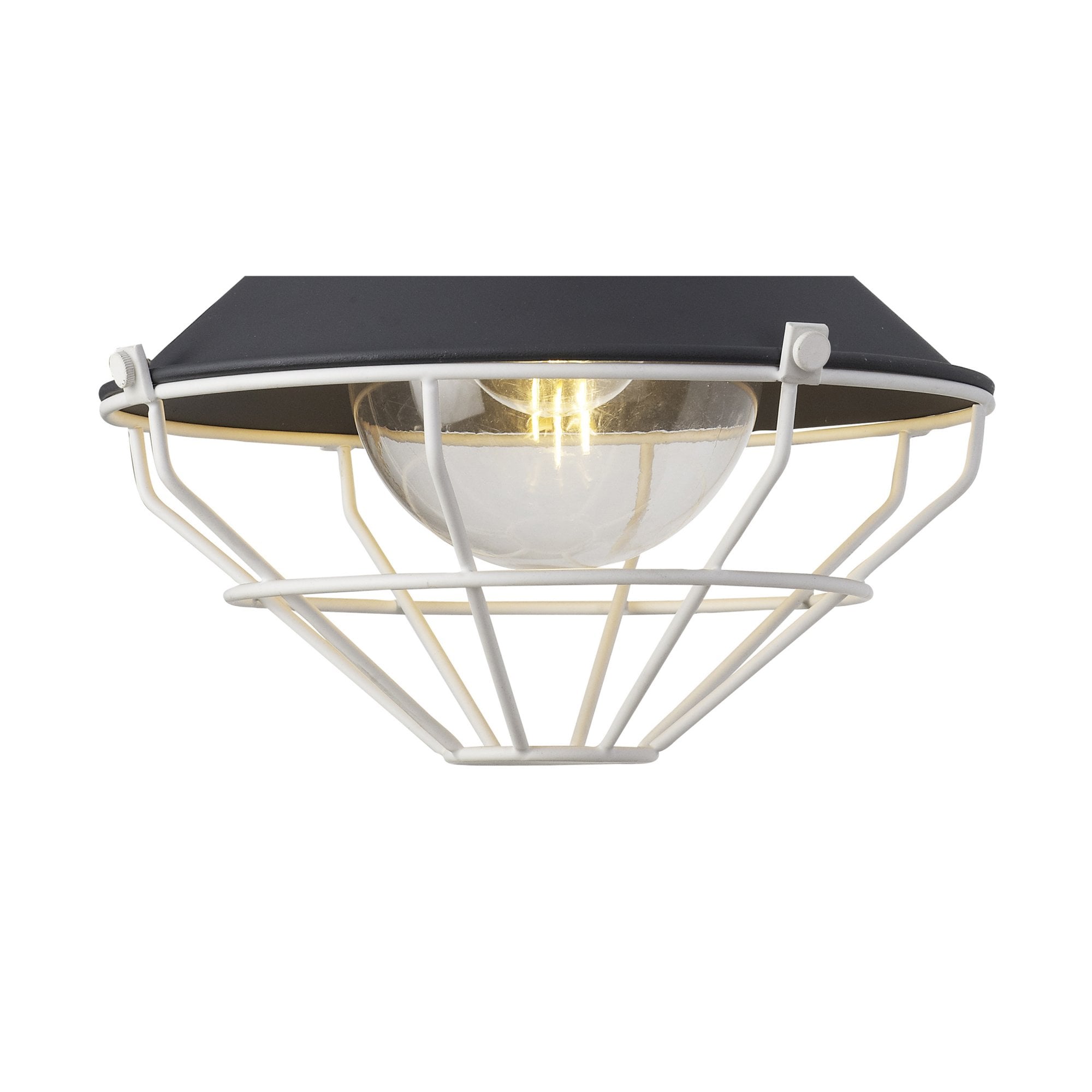 Fabula Maybury Single Semi-Flush Light - Anthracite & Matt White - IP65