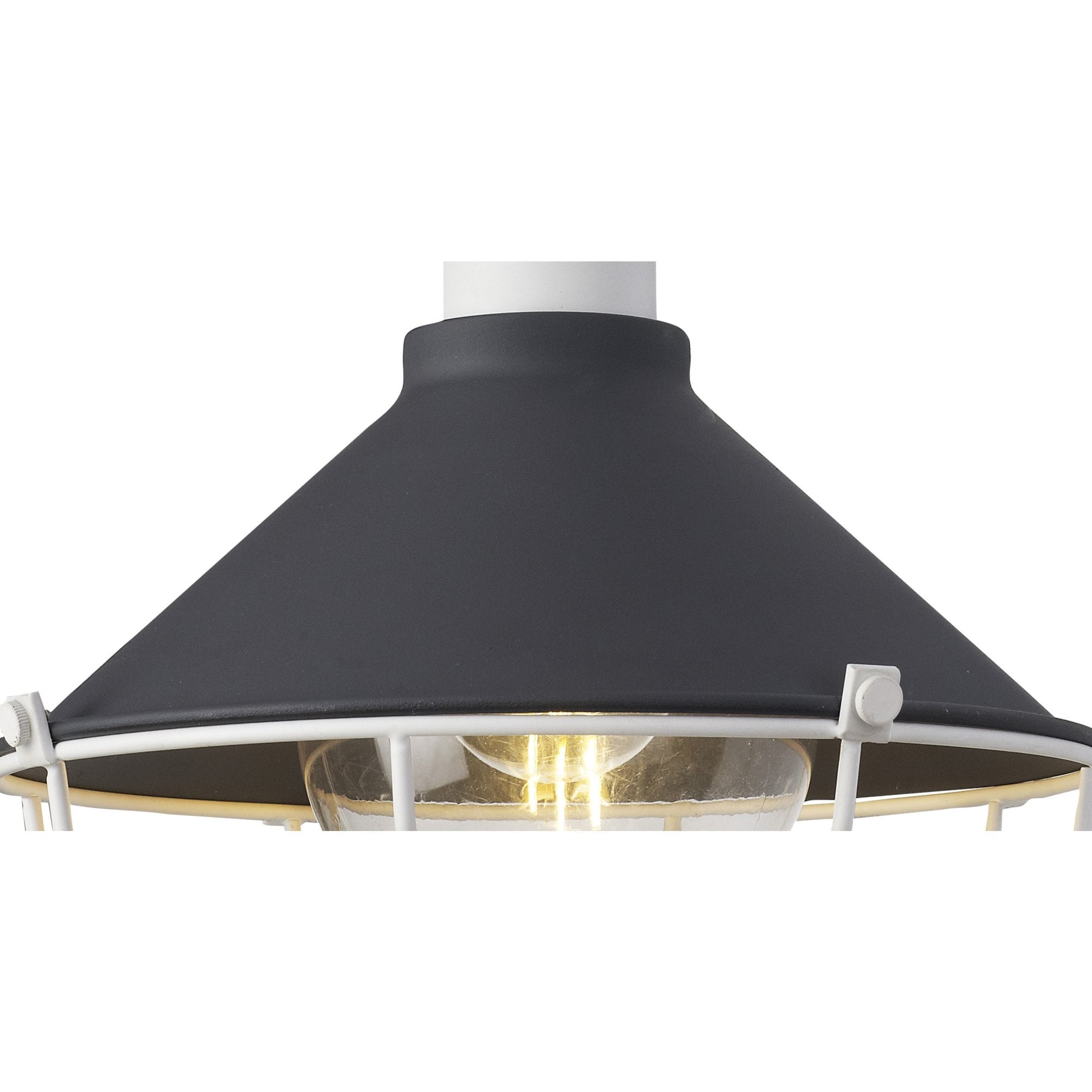 Fabula Maybury Single Semi-Flush Light - Anthracite & Matt White - IP65