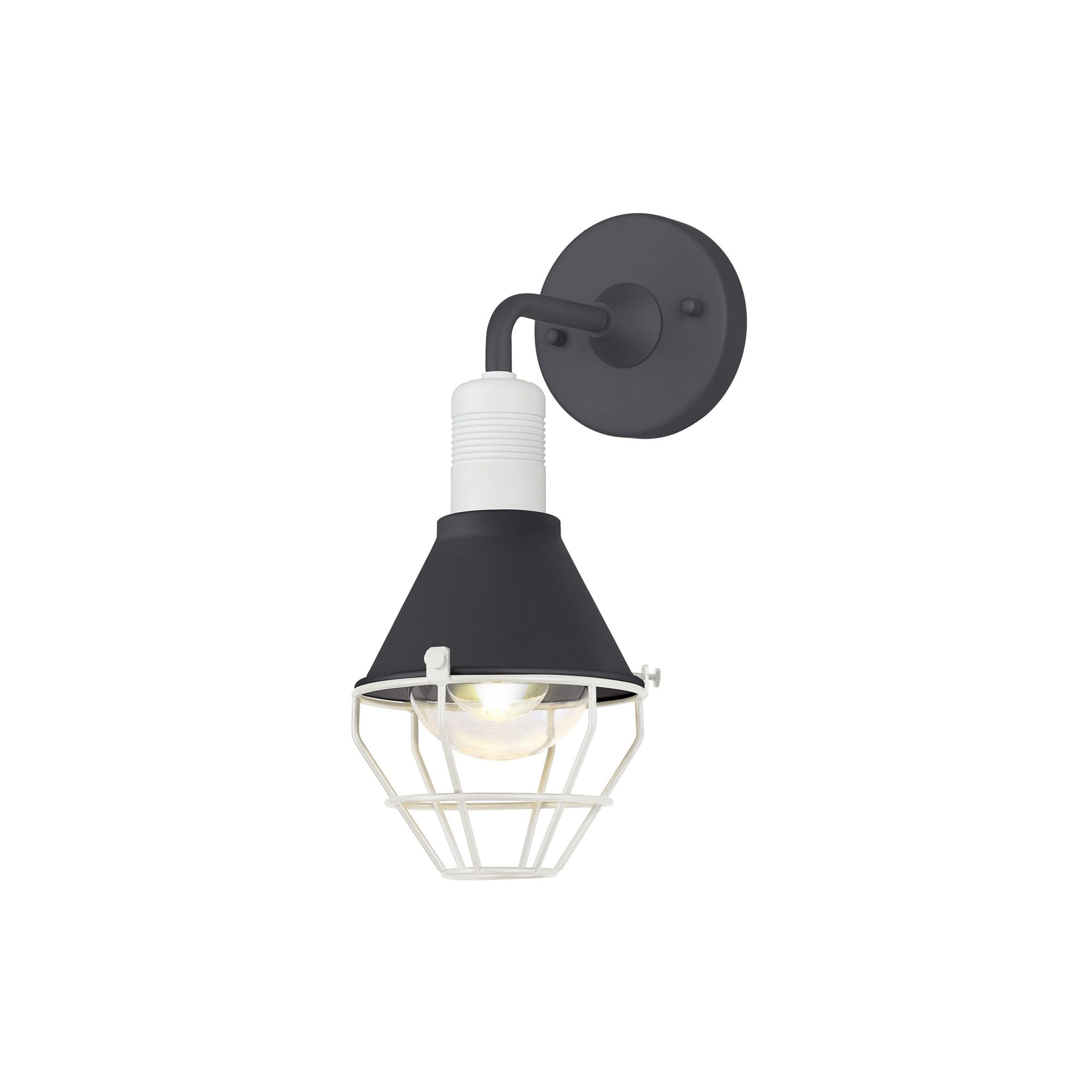 Fabula Maybury Single Wall Lamp - Anthracite & Matt White - IP65