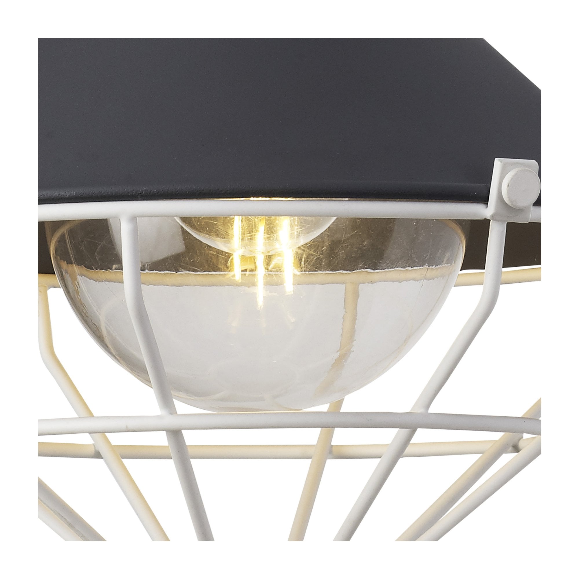 Fabula Maybury Single Curved Arm Wall Lamp - Anthracite & Matt White - IP65