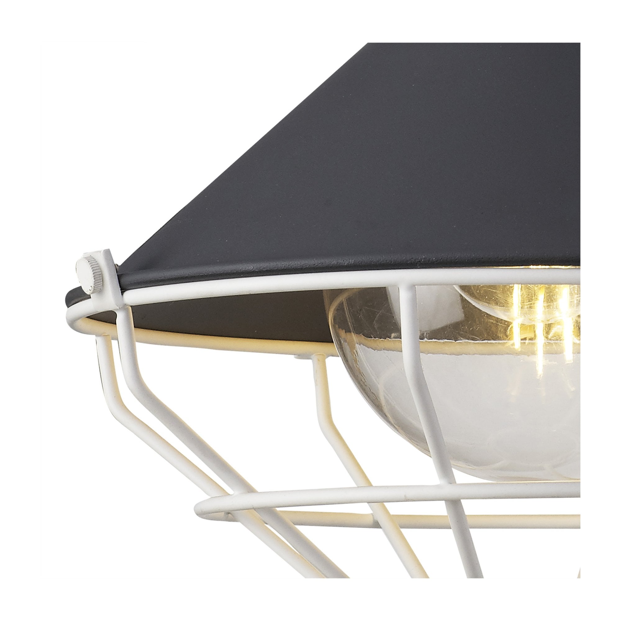 Fabula Maybury Single Curved Arm Wall Lamp - Anthracite & Matt White - IP65