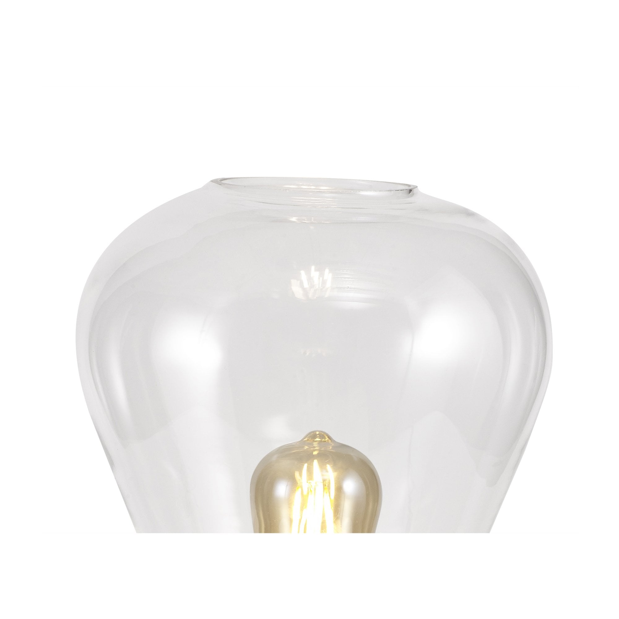 Fabula Maple Narrow Table Lamp - Aged Brass & Clear Glass