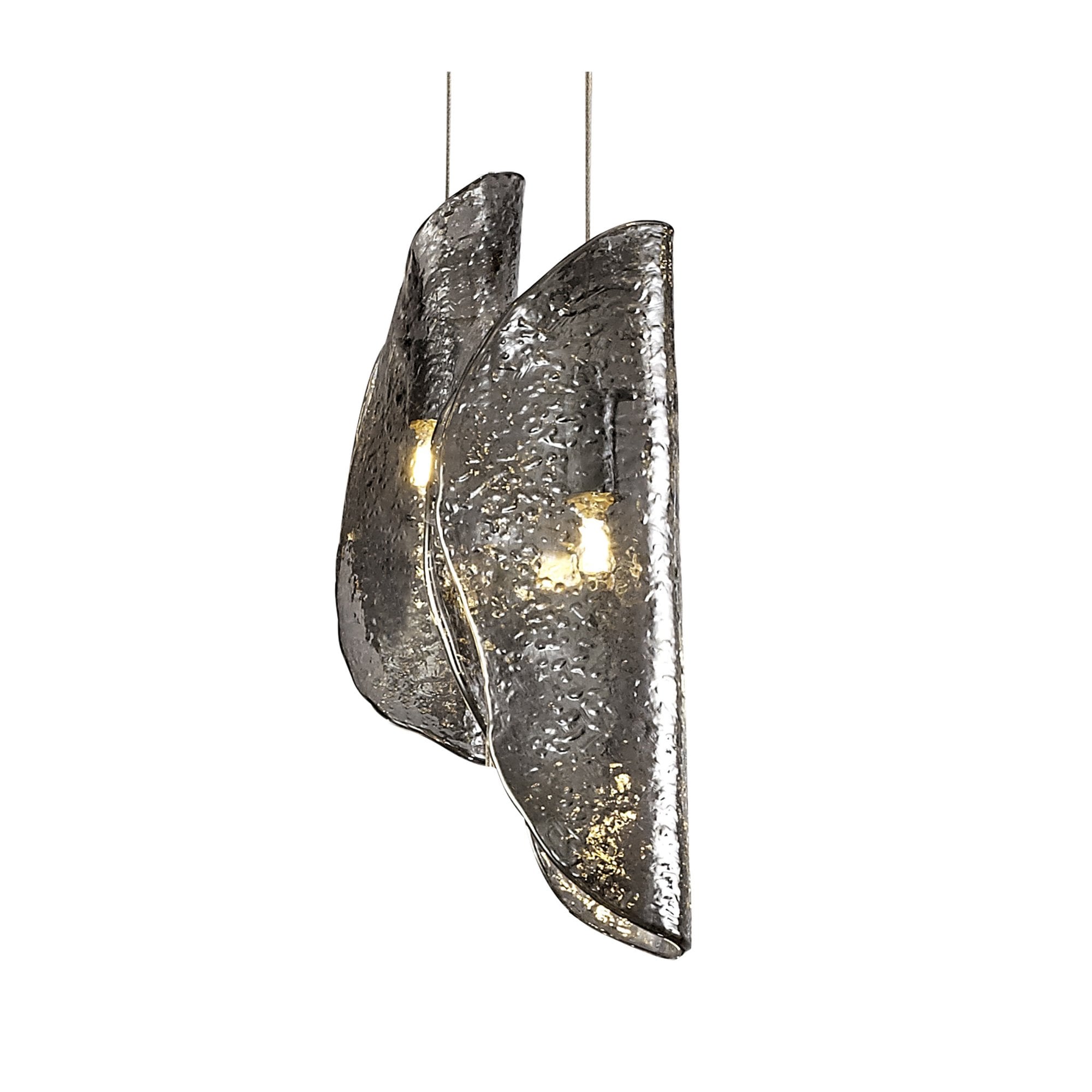 Fabula Chandos 21 Light Pendant - Polished Chrome, Clear, Amber & Smoked Glass