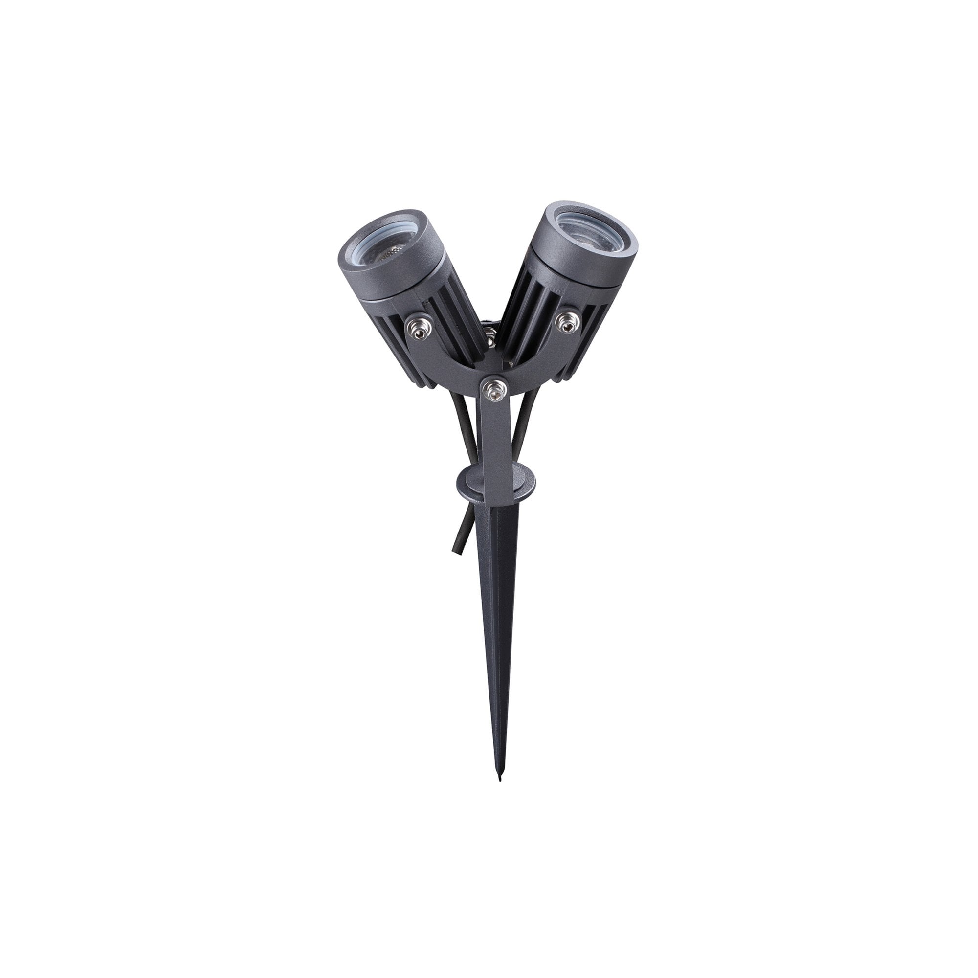 Fabula Trafalgar 3W LED Twin Spike Light - Grey & Black - IP65
