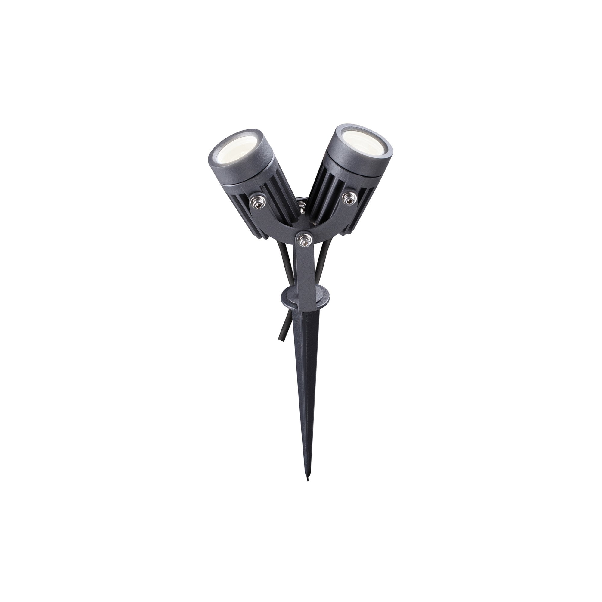 Fabula Trafalgar 3W LED Twin Spike Light - Grey & Black - IP65
