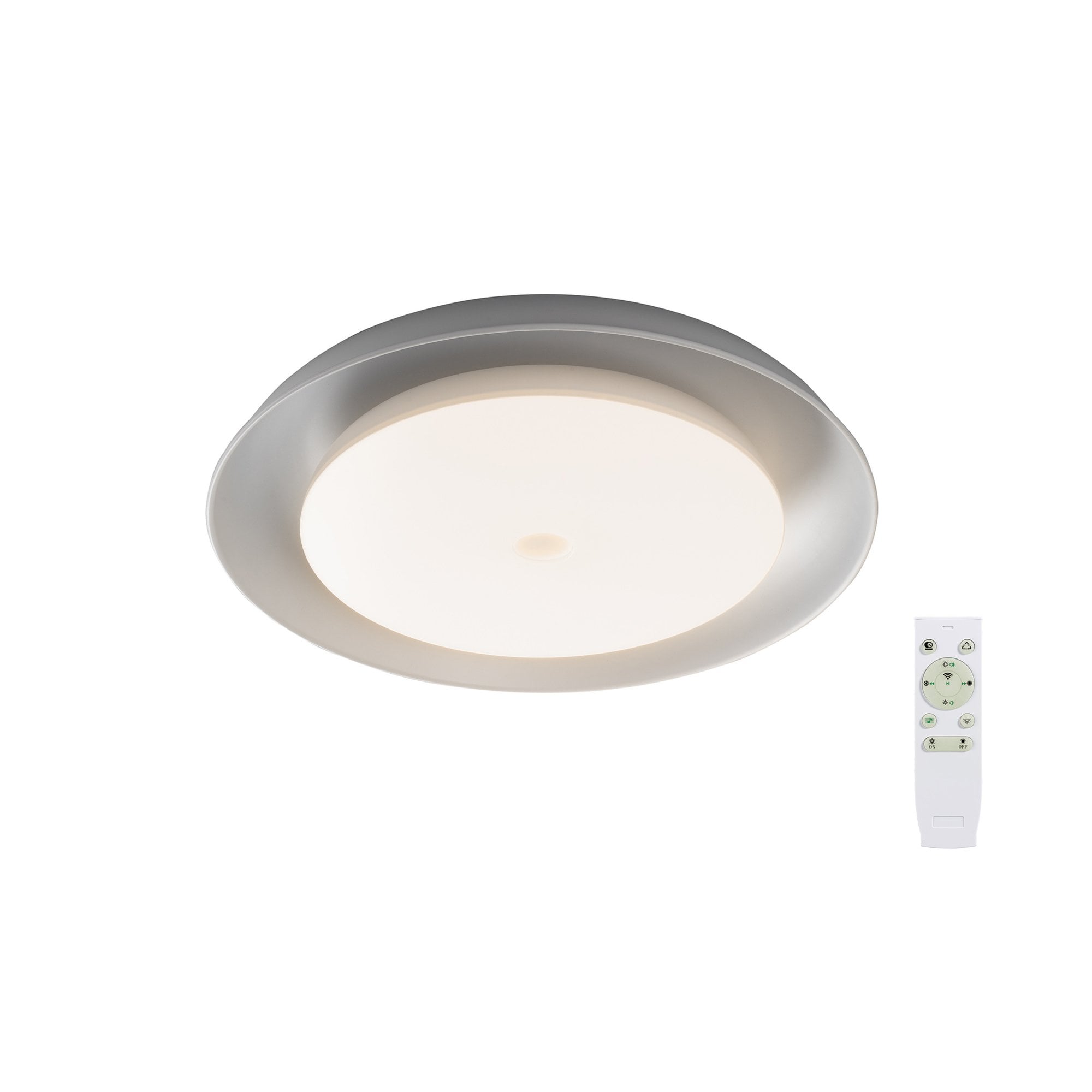 Fabula Forster RGBW LED Flush Light with Bluetooth and Speaker - White