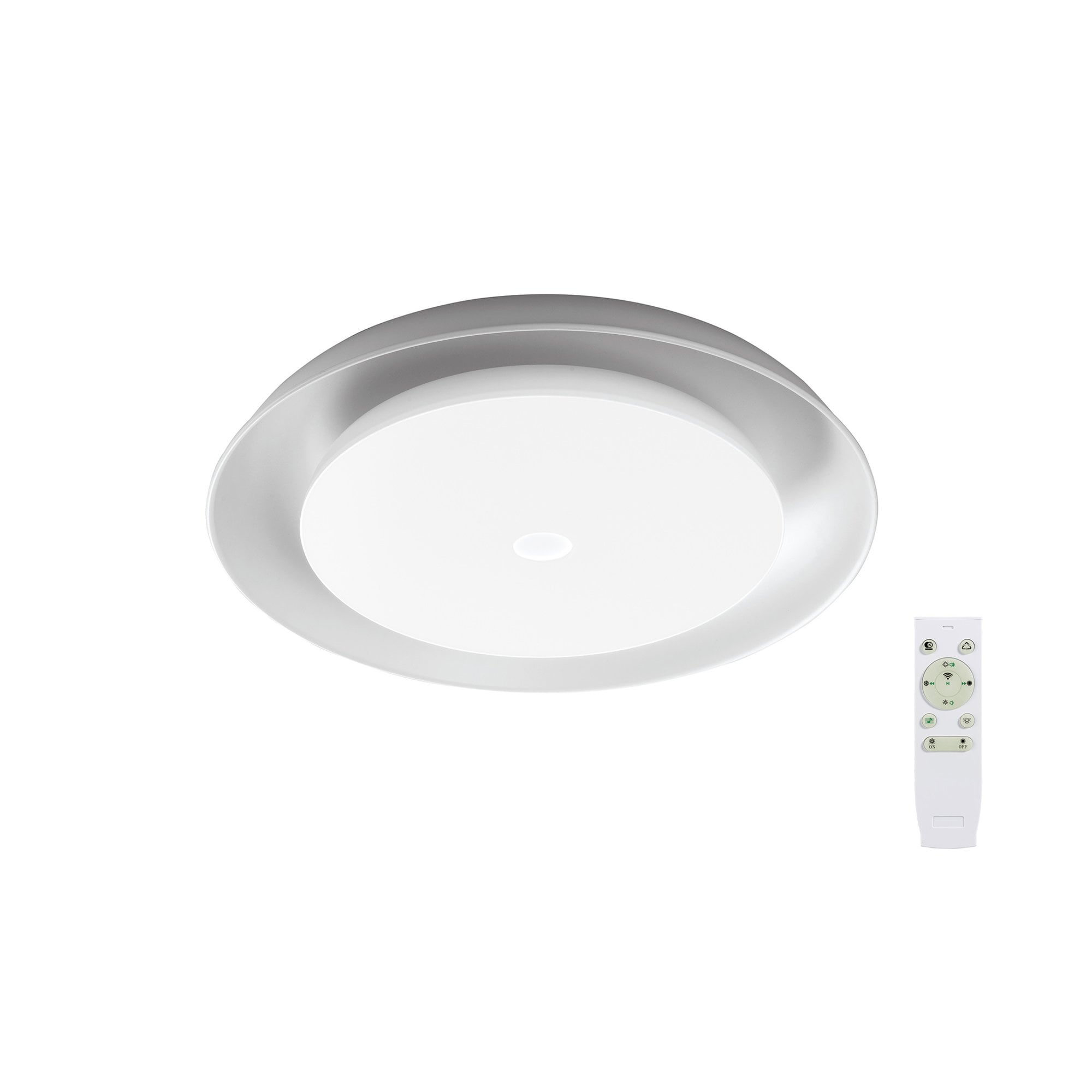 Fabula Forster RGBW LED Flush Light with Bluetooth and Speaker - White