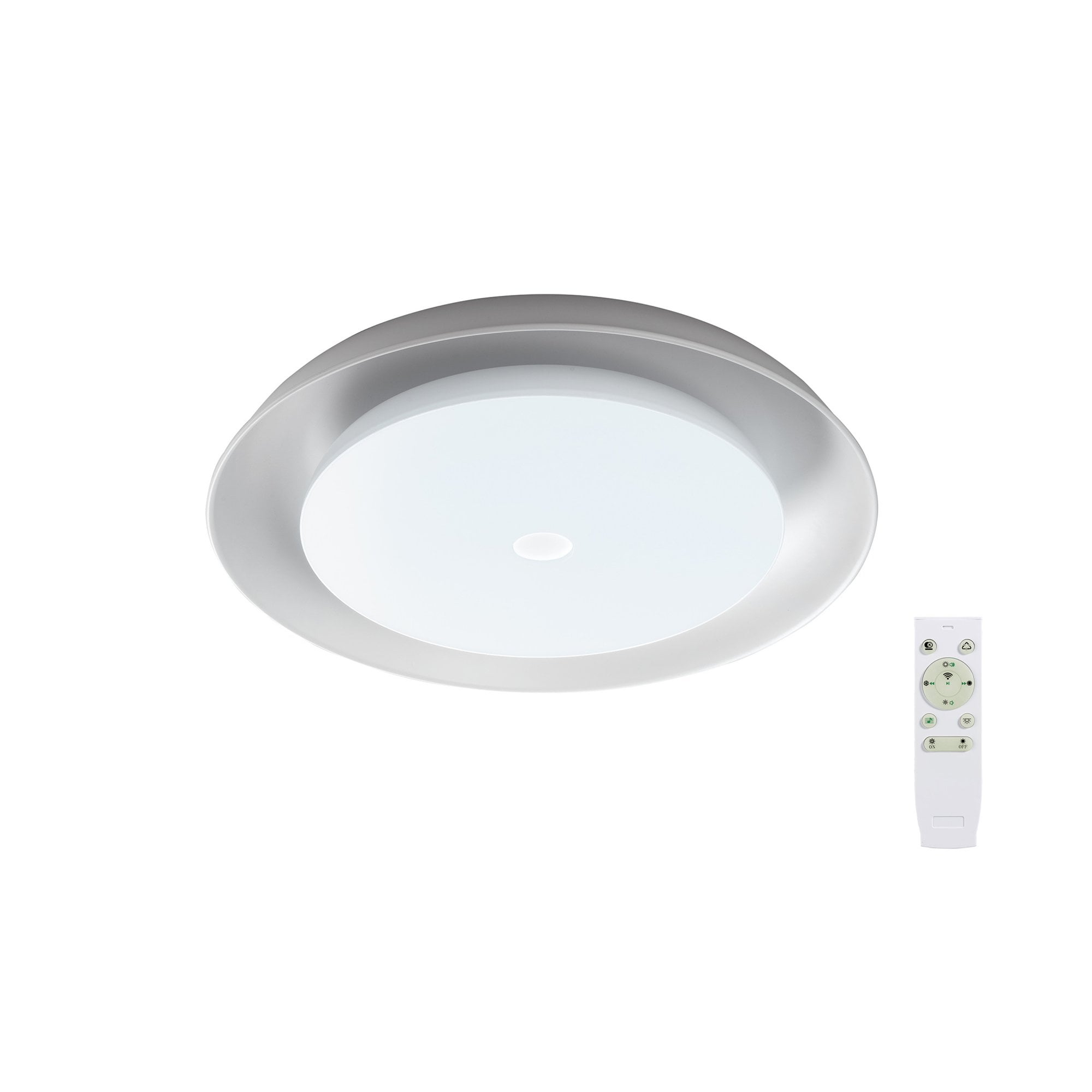 Fabula Forster RGBW LED Flush Light with Bluetooth and Speaker - White
