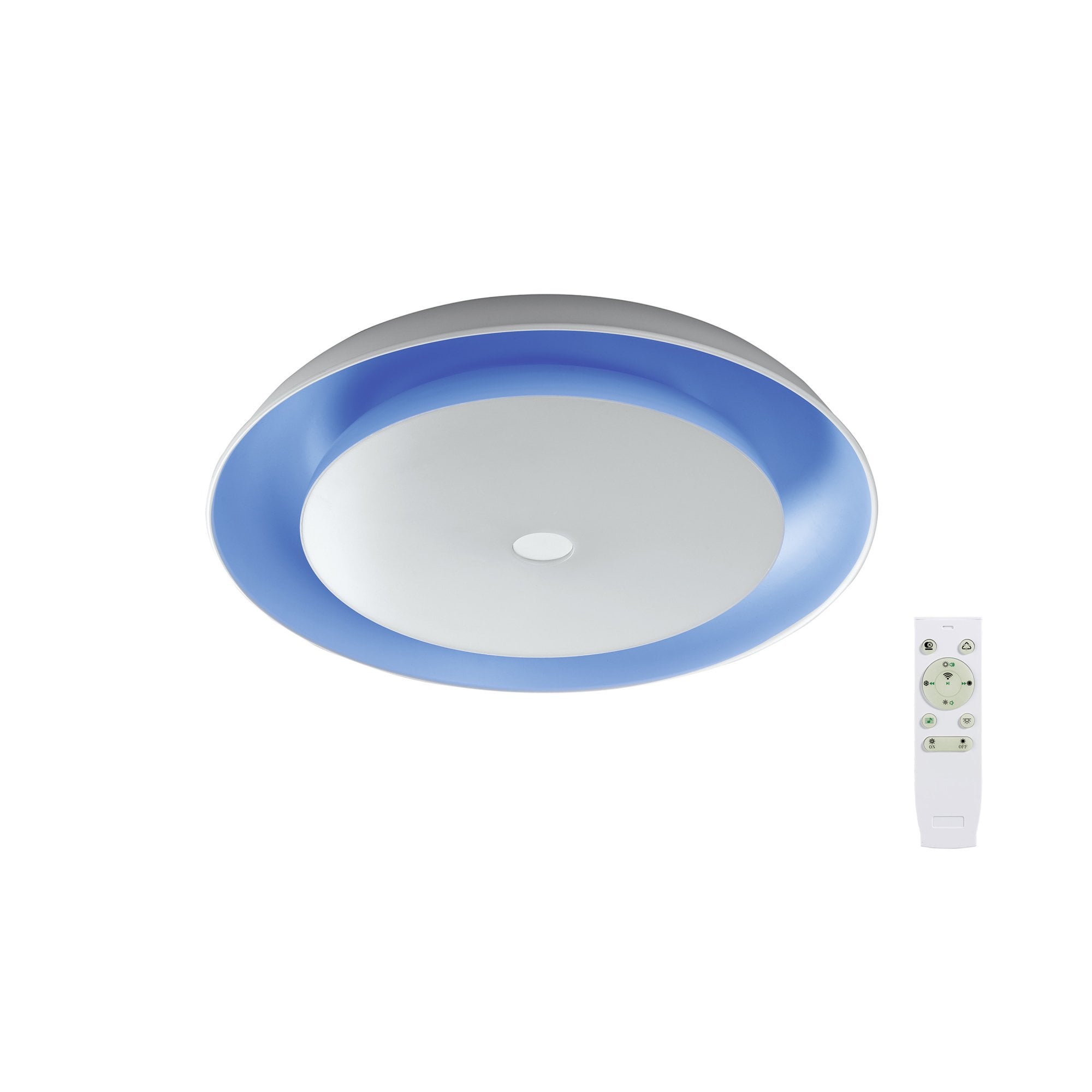 Fabula Forster RGBW LED Flush Light with Bluetooth and Speaker - White