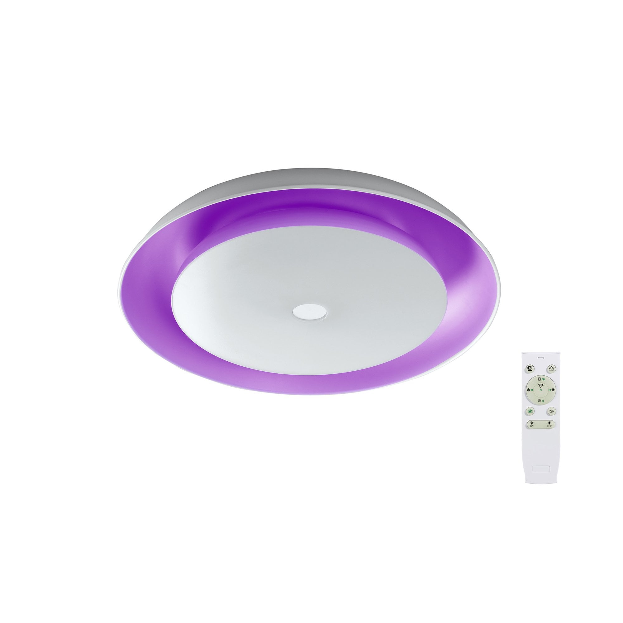 Fabula Forster RGBW LED Flush Light with Bluetooth and Speaker - White