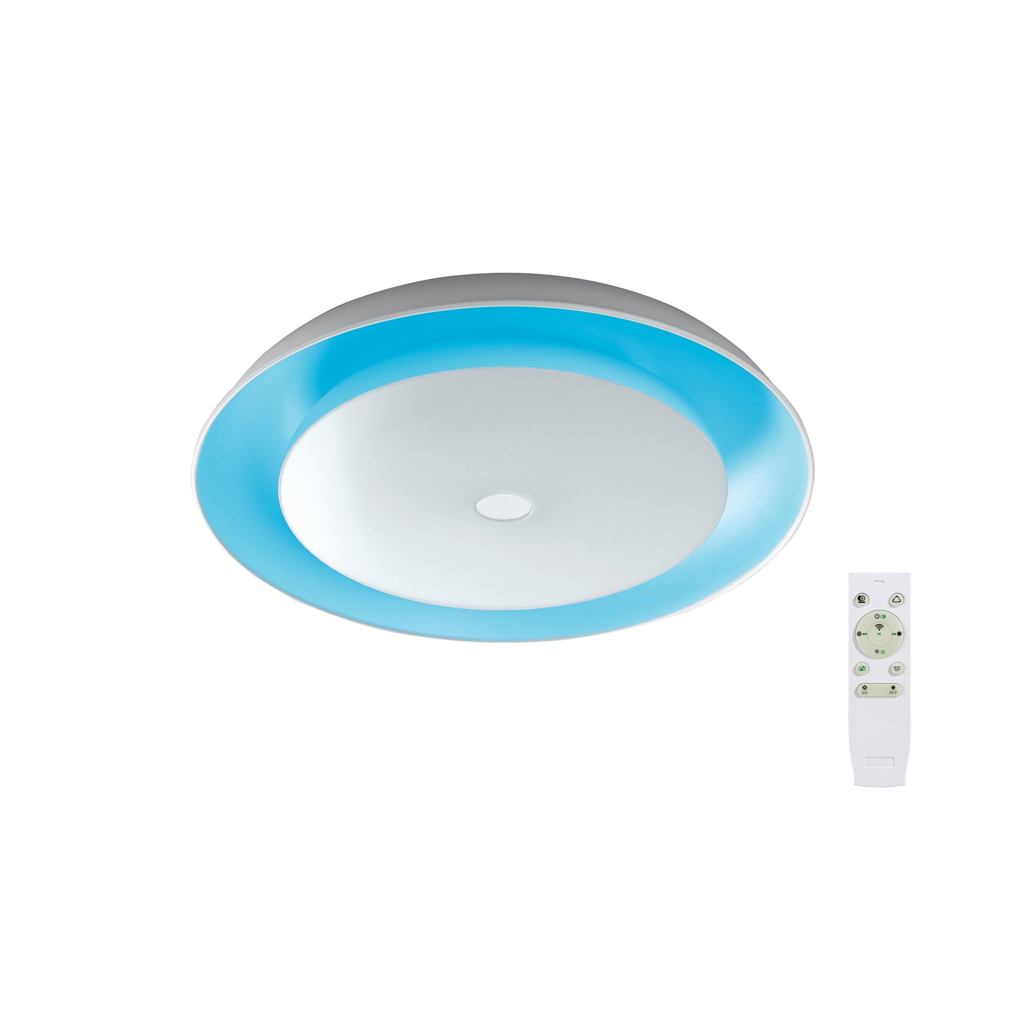 Fabula Forster RGBW LED Flush Light with Bluetooth and Speaker - White