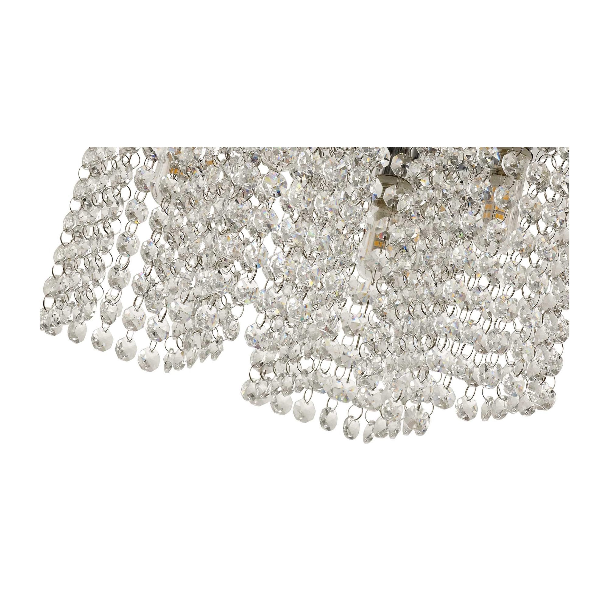 Fabula Hatfields 4 Light Flush Light - Polished Chrome & Crystal - IP44