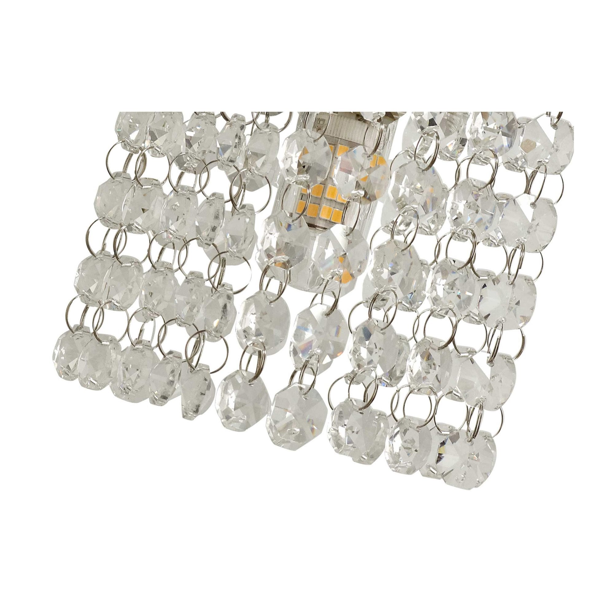 Fabula Hatfields Single Wall Lamp - Polished Chrome & Crystal - IP44