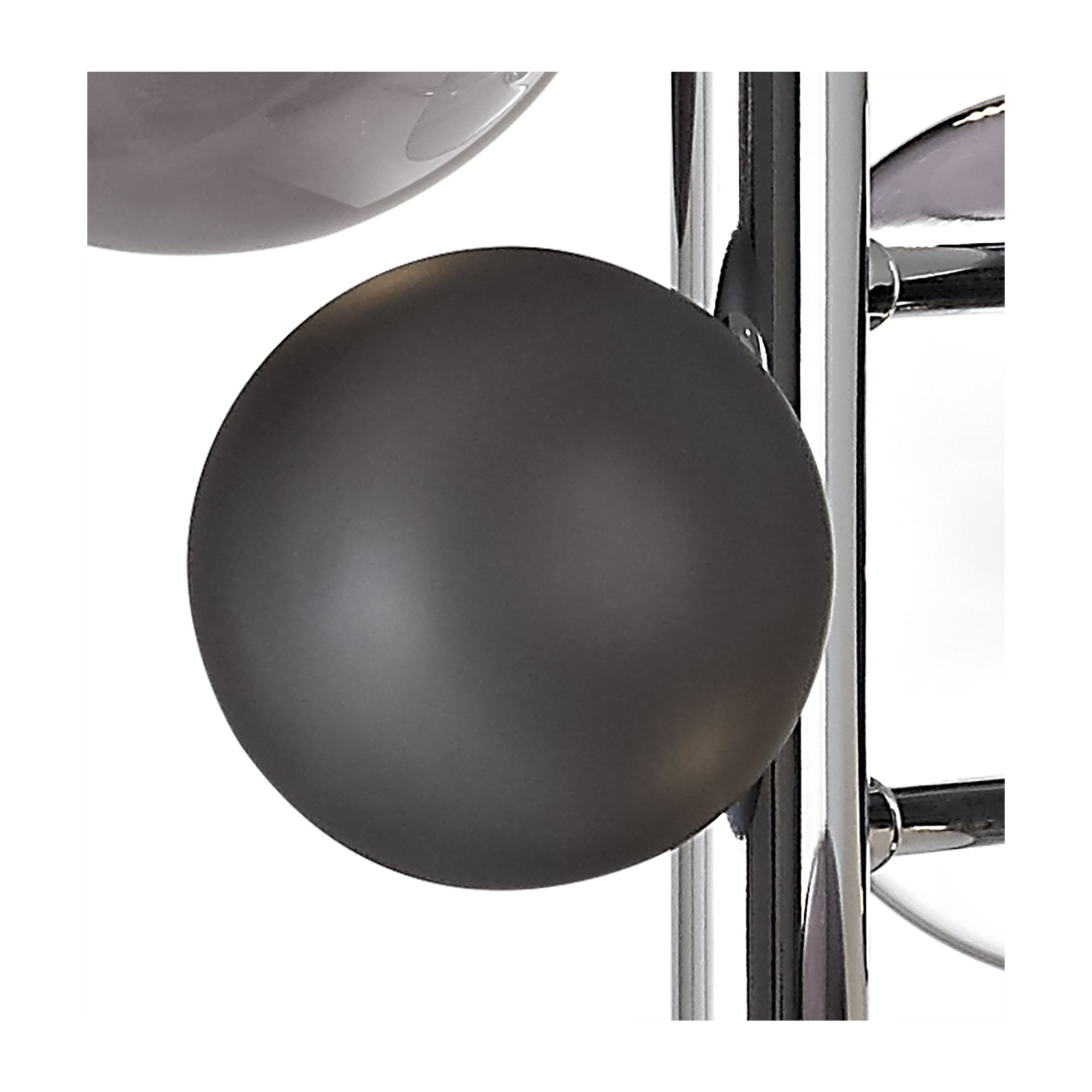 Fabula Roding 2 Light Wall Lamp - Polished Chrome & Smoked Glass