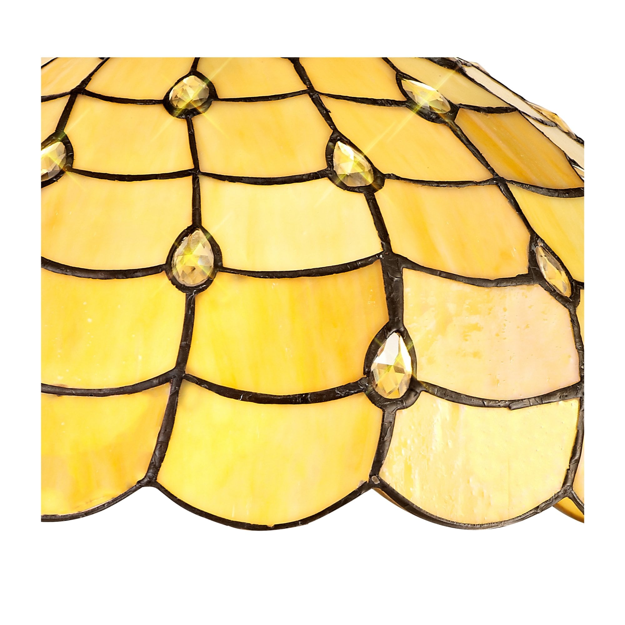 Fabula Crescent 40cm Tiffany Shade - Beige - Shade Only