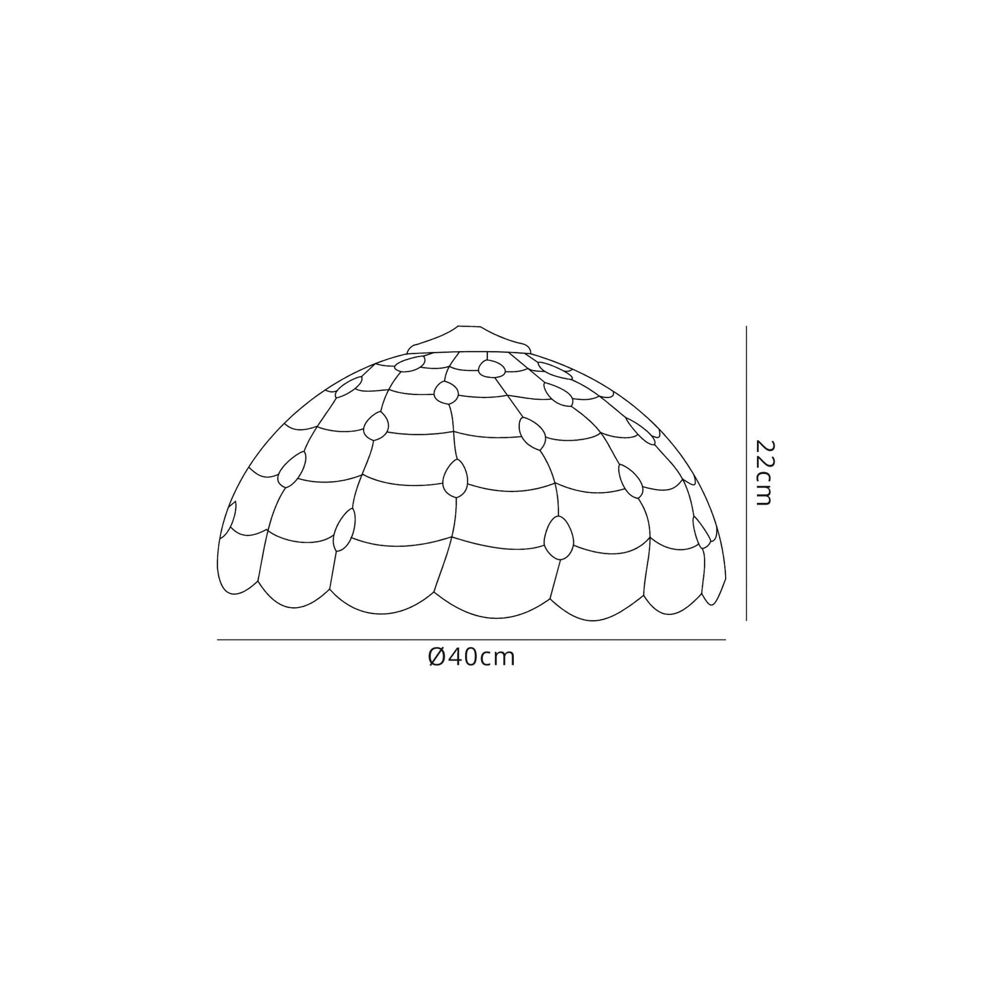 Fabula Crescent 40cm Tiffany Shade - Beige - Shade Only