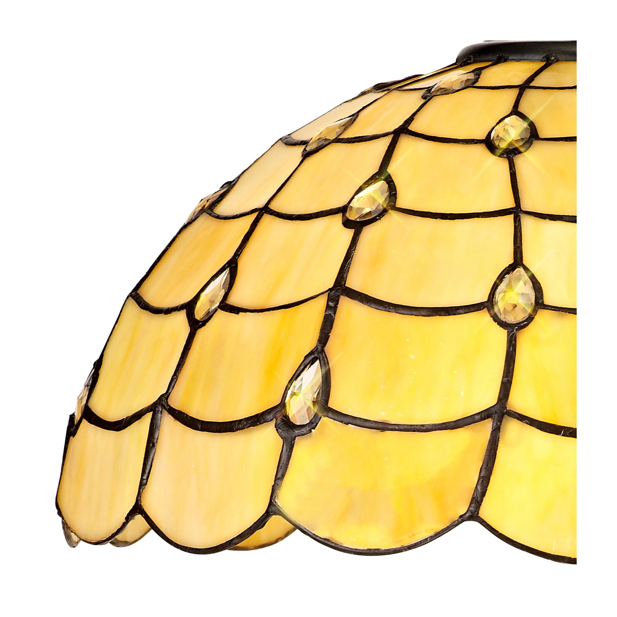 Fabula Crescent 40cm Tiffany Shade - Beige - Shade Only