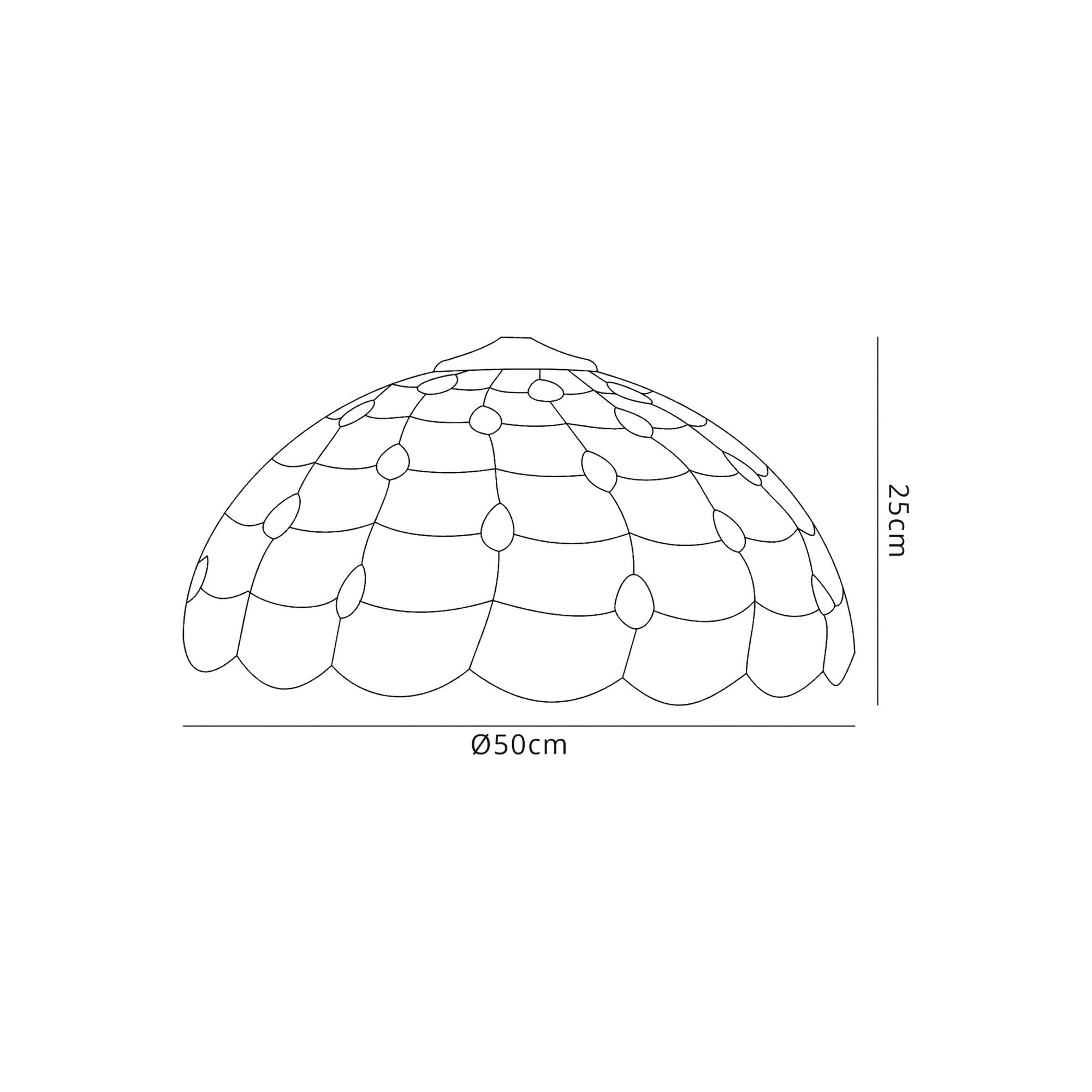 Fabula Crescent 50cm Tiffany Shade - Beige - Shade Only