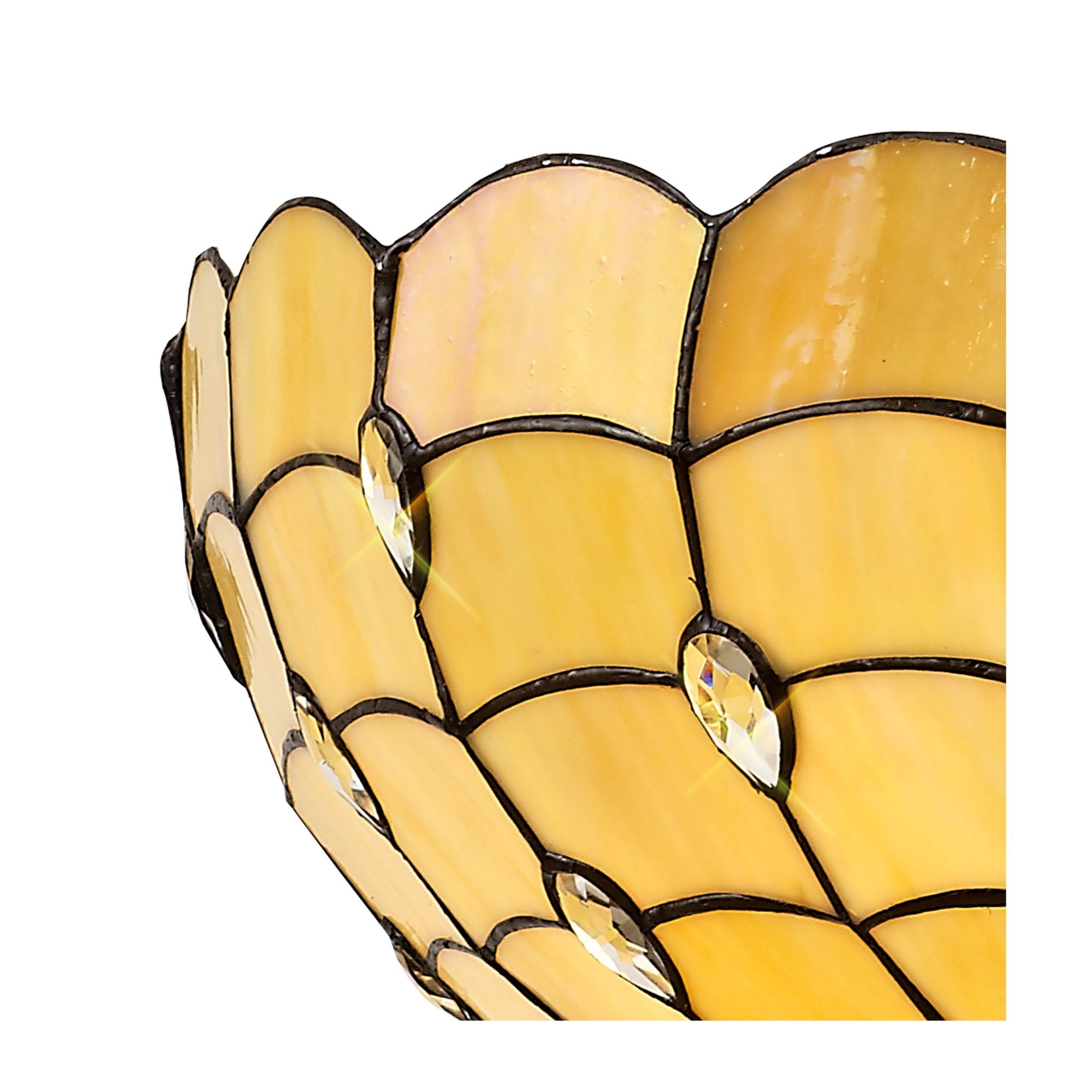 Fabula Crescent 50cm Tiffany Shade - Beige - Shade Only