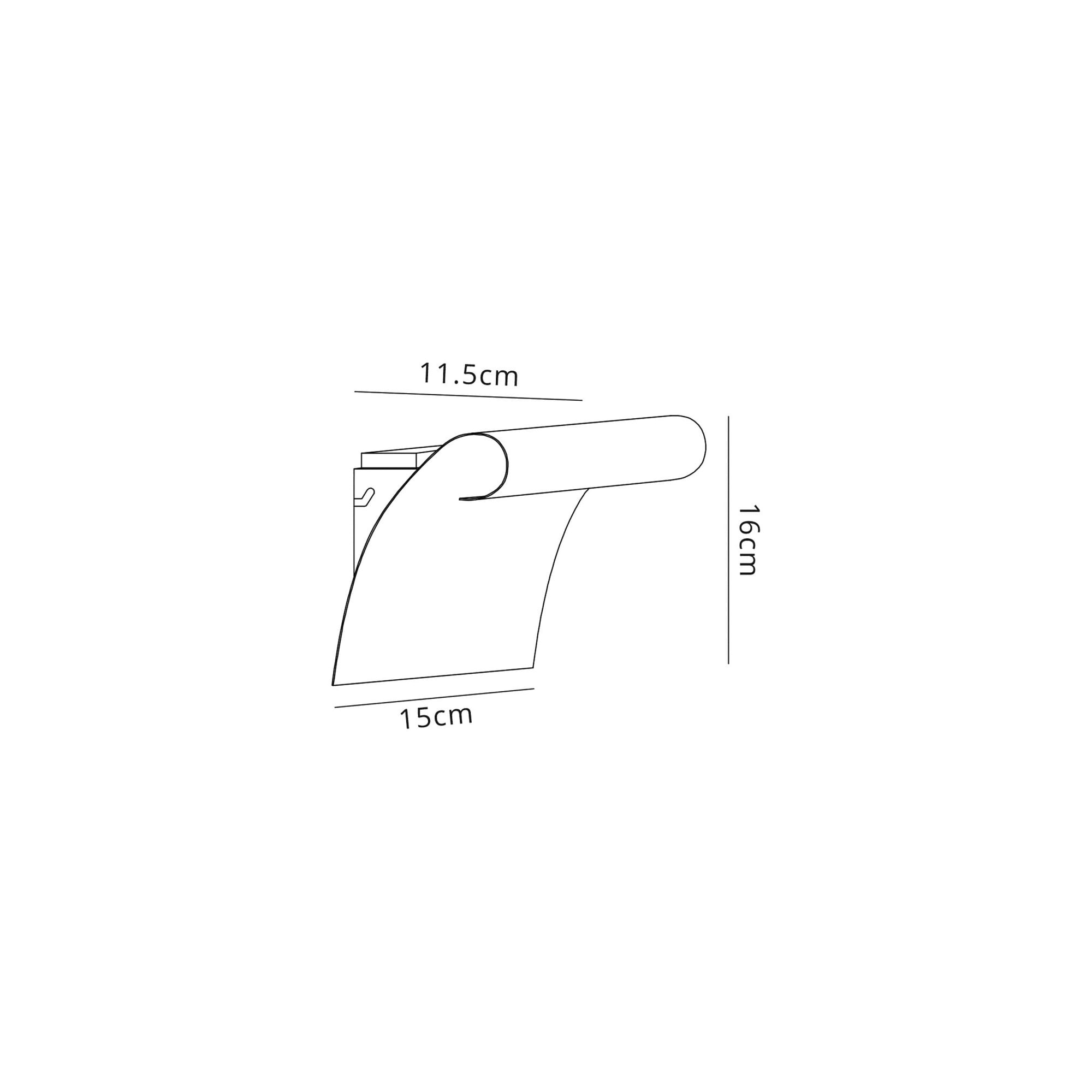 Fabula Avril 8W LED Wall Lamp - Sand Anthracite & Polished Chrome