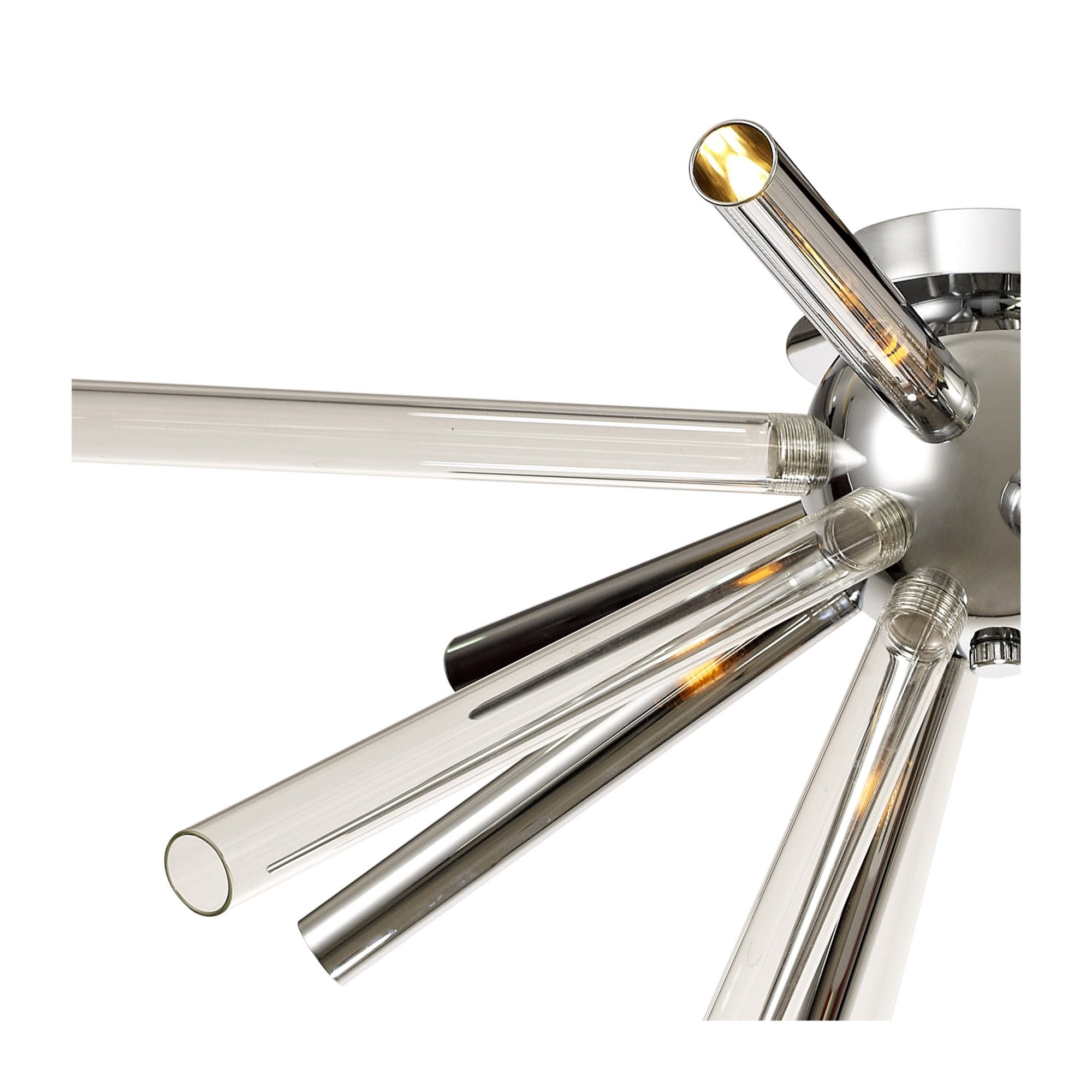 Fabula Chelmsford 8 Light Semi-Flush Light - Polished Chrome, Clear & Chrome Glass