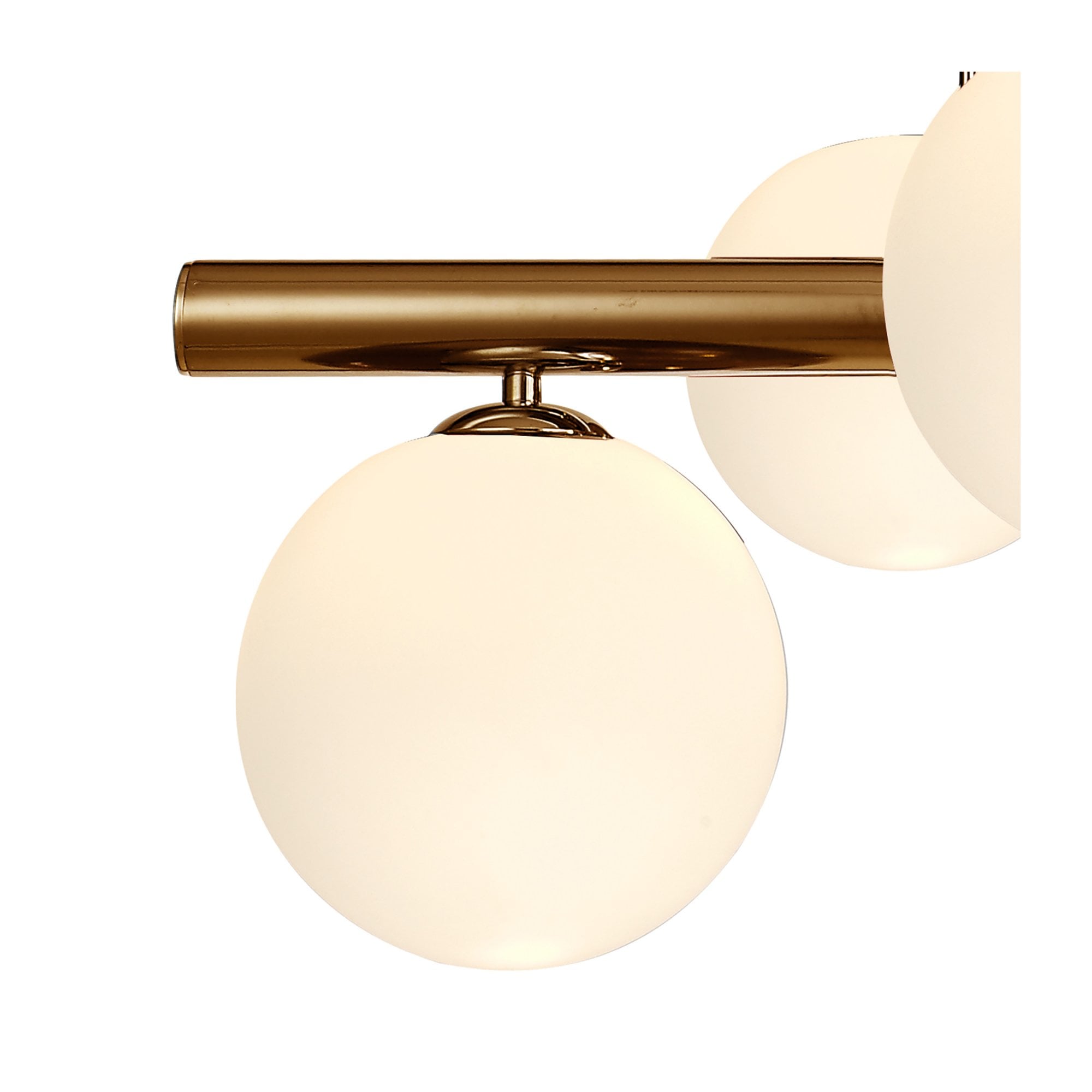 Fabula Roding 7 Light Linear Pendant - Antique Copper, Opal & Copper Glass