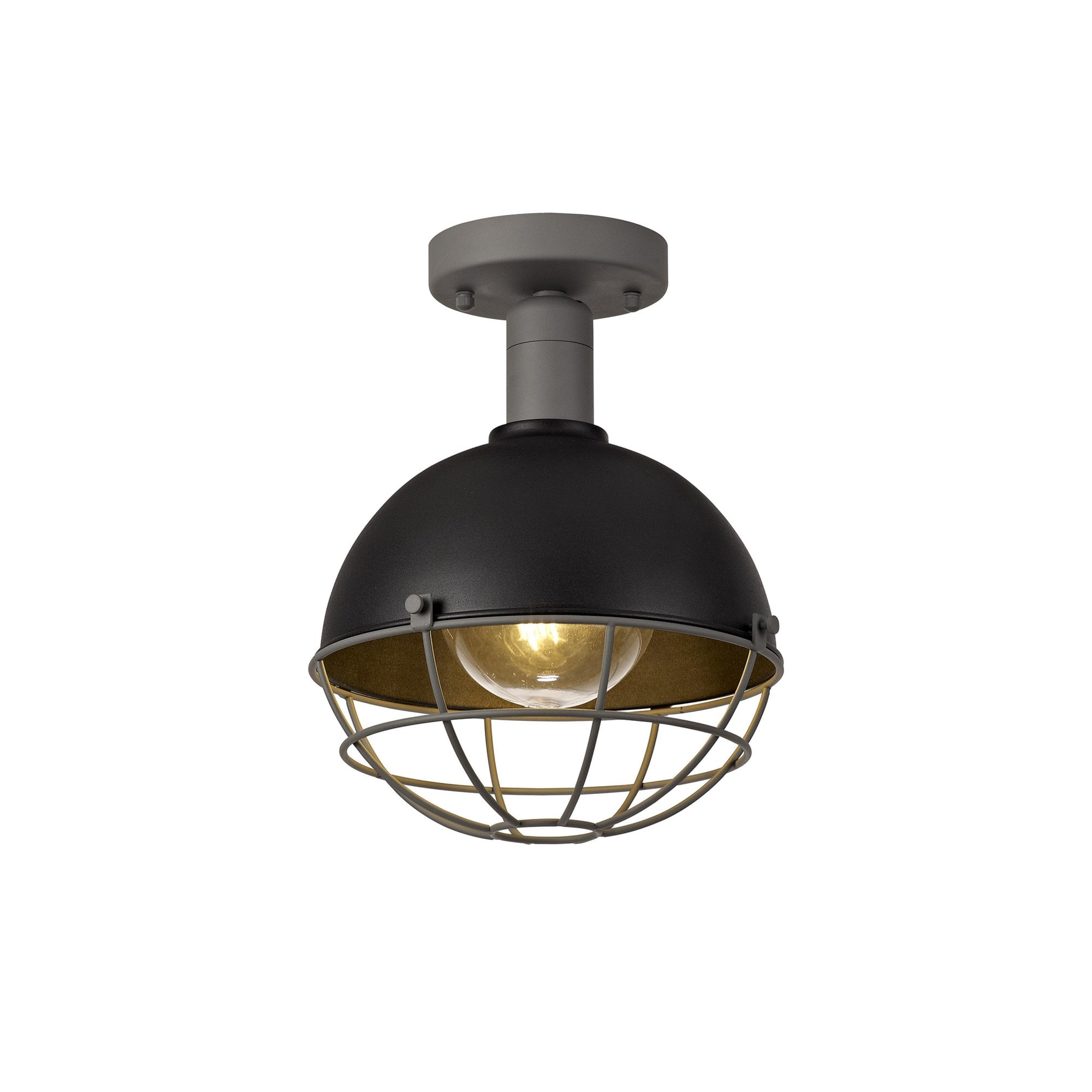 Fabula Hillcrest Ceiling Light - Matt Black & Grey - IP65