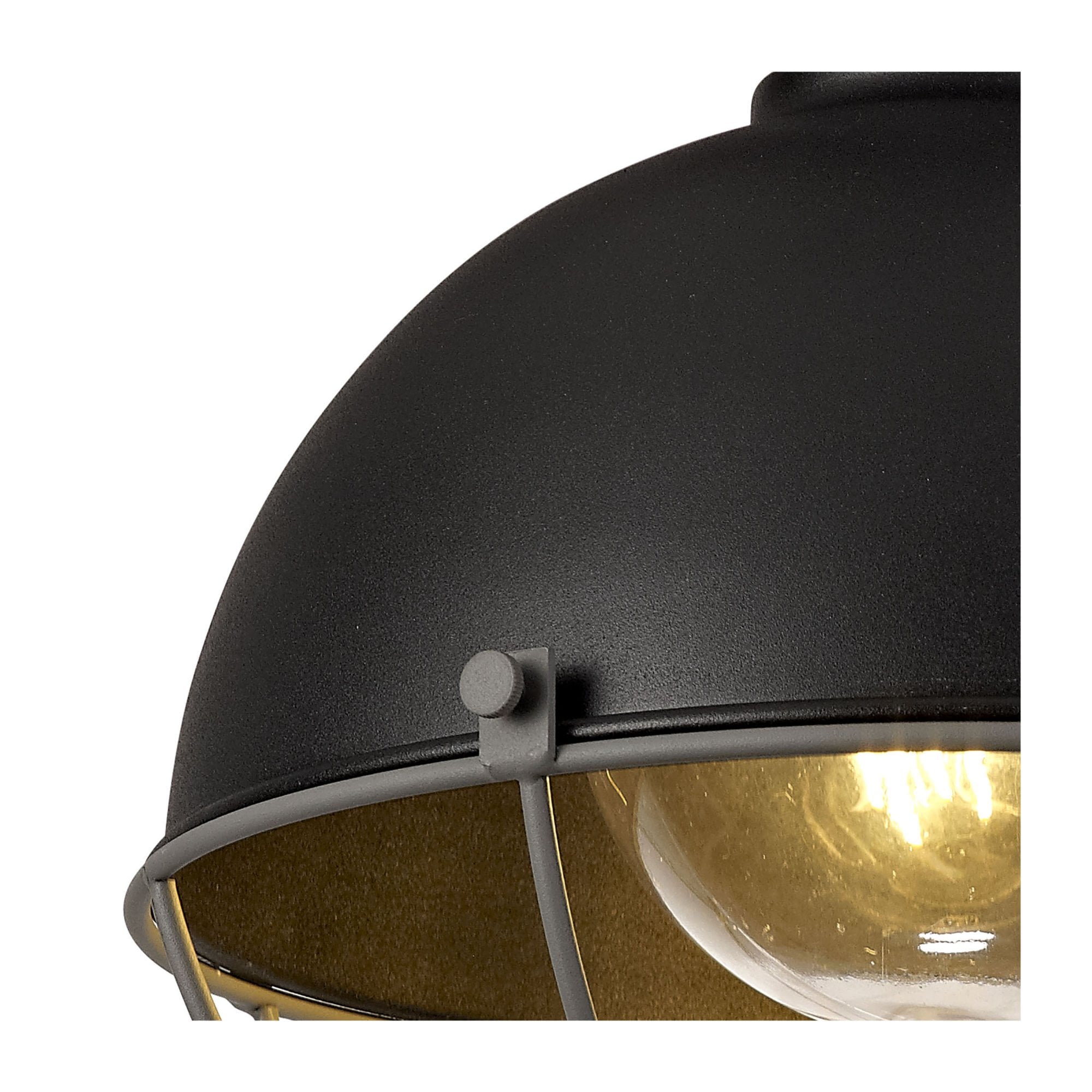 Fabula Hillcrest Ceiling Light - Matt Black & Grey - IP65