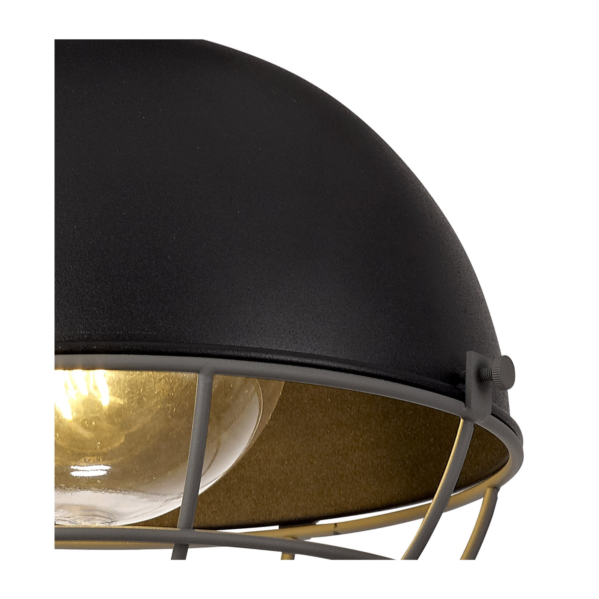 Fabula Hillcrest Ceiling Light - Matt Black & Grey - IP65