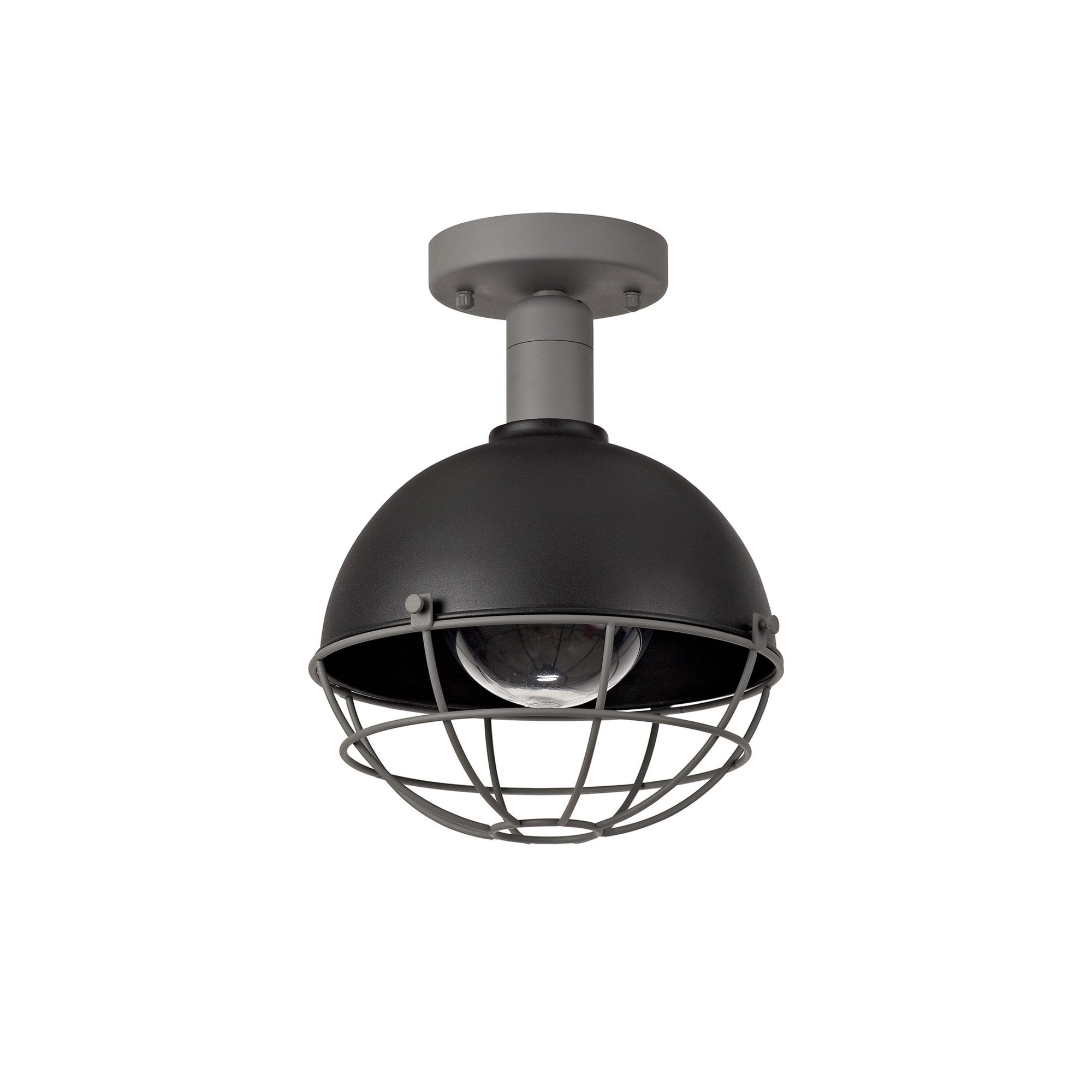 Fabula Hillcrest Ceiling Light - Matt Black & Grey - IP65