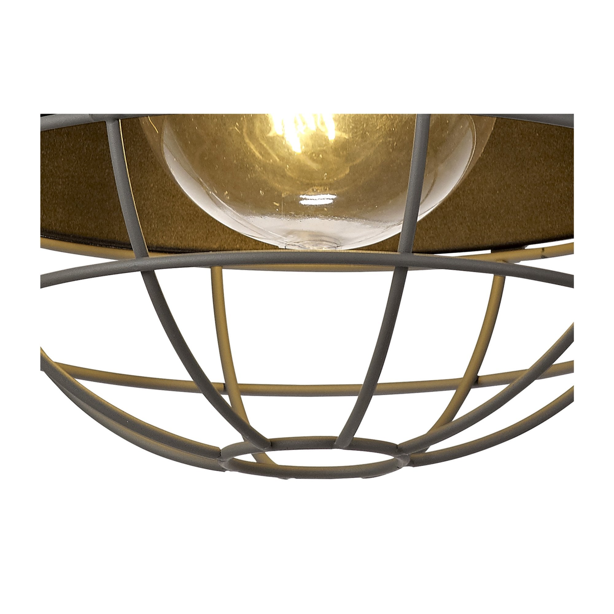 Fabula Hillcrest Ceiling Light - Matt Black & Grey - IP65