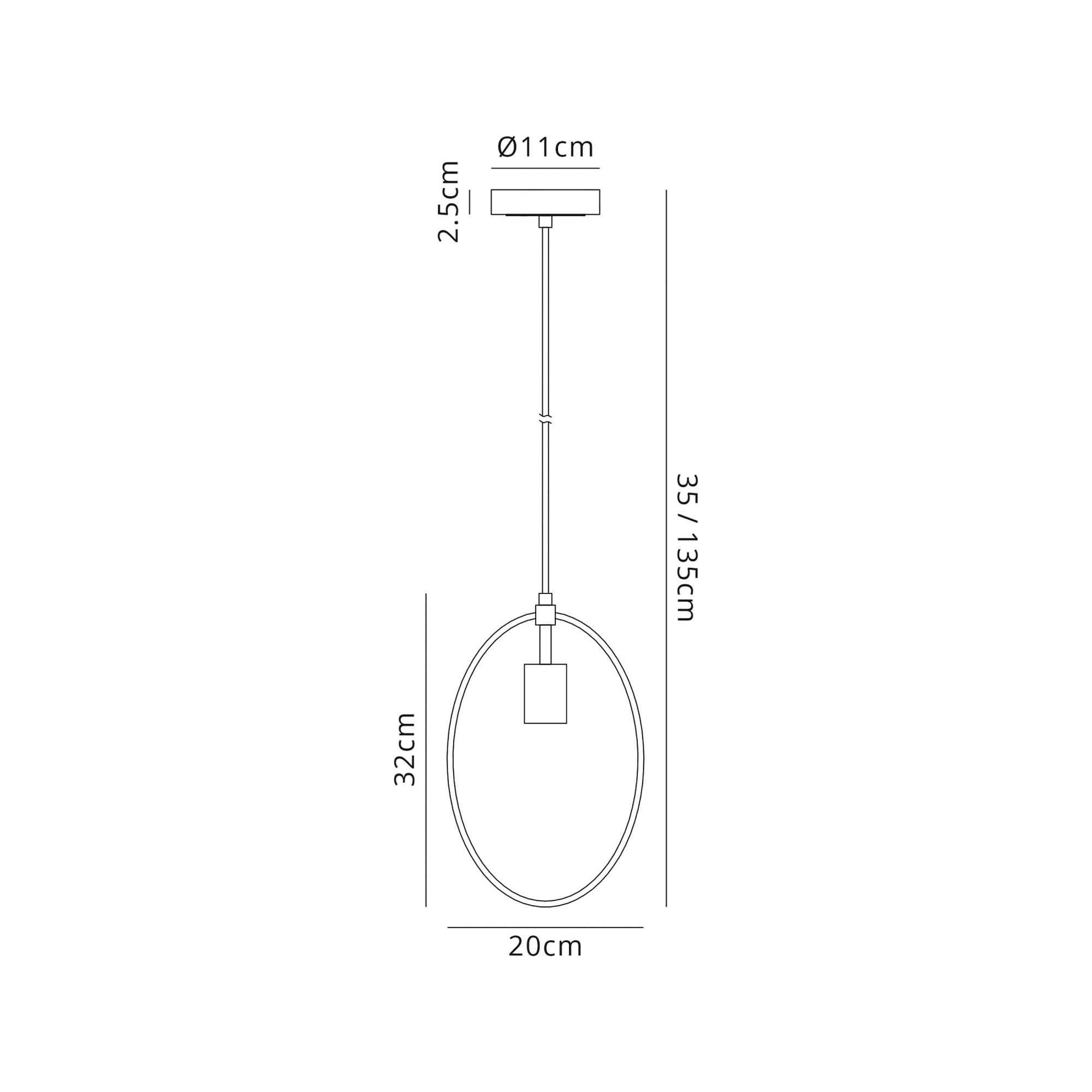 Fabula Silverdale Small Single Circle Pendant - Sand Gold & Matt Black