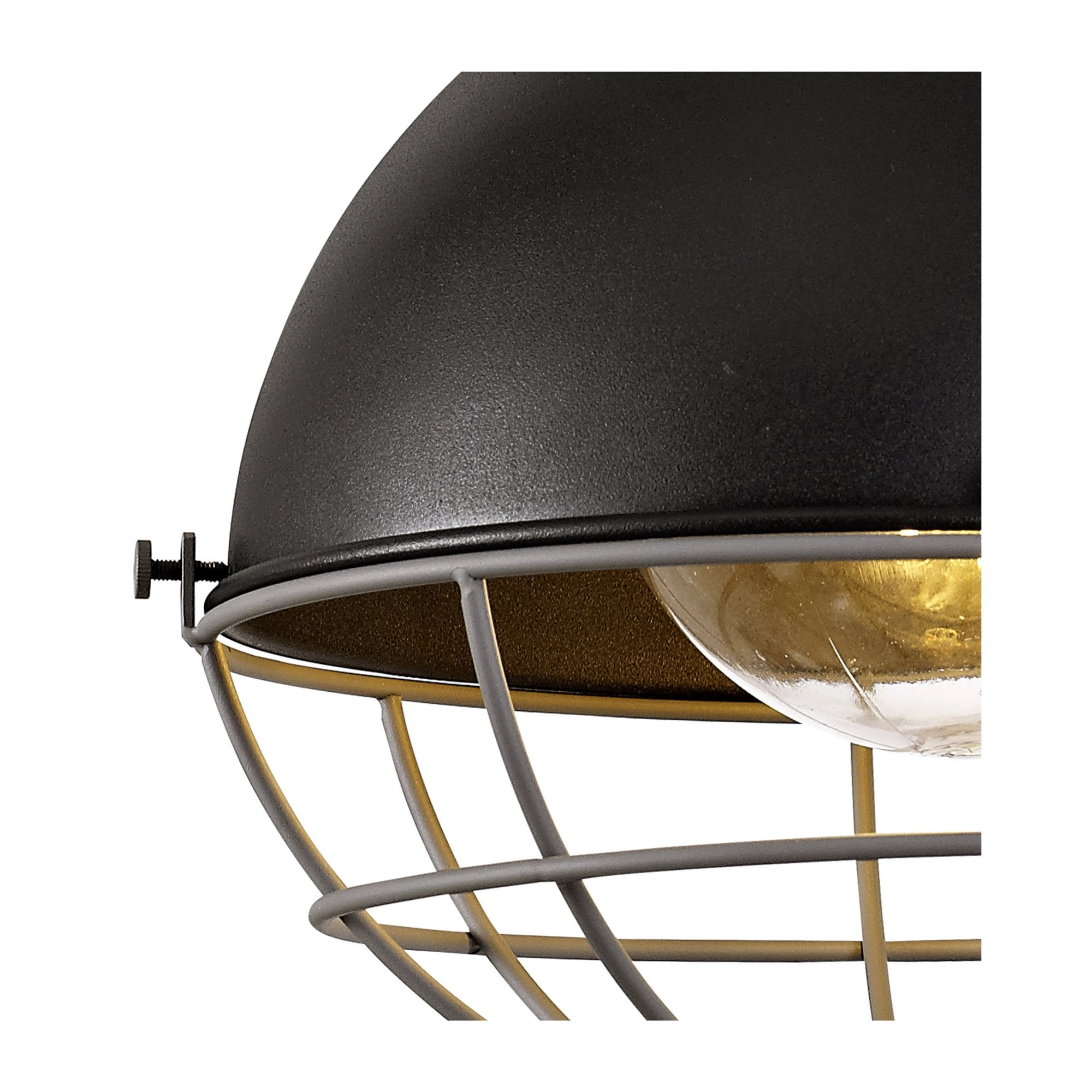 Fabula Hillcrest Wall Lamp - Matt Black & Grey - IP65