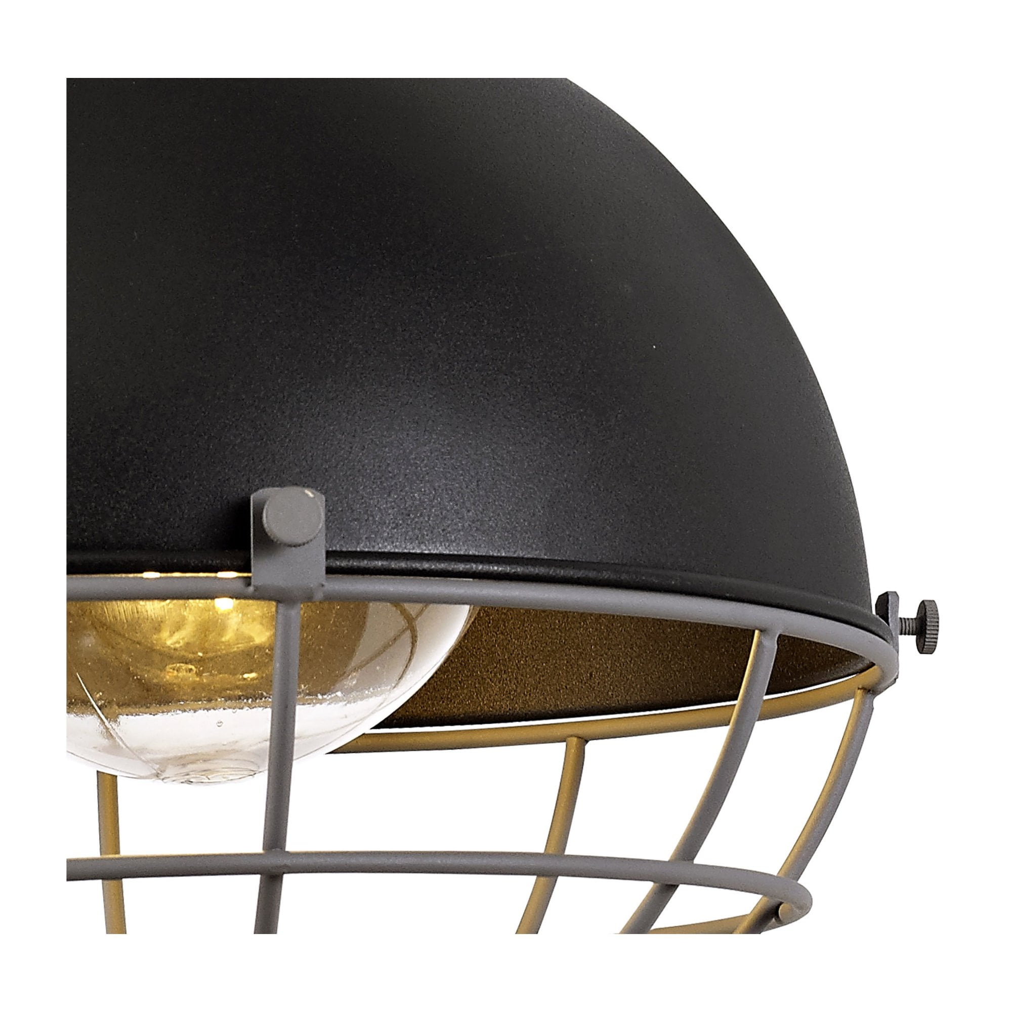 Fabula Hillcrest Wall Lamp - Matt Black & Grey - IP65