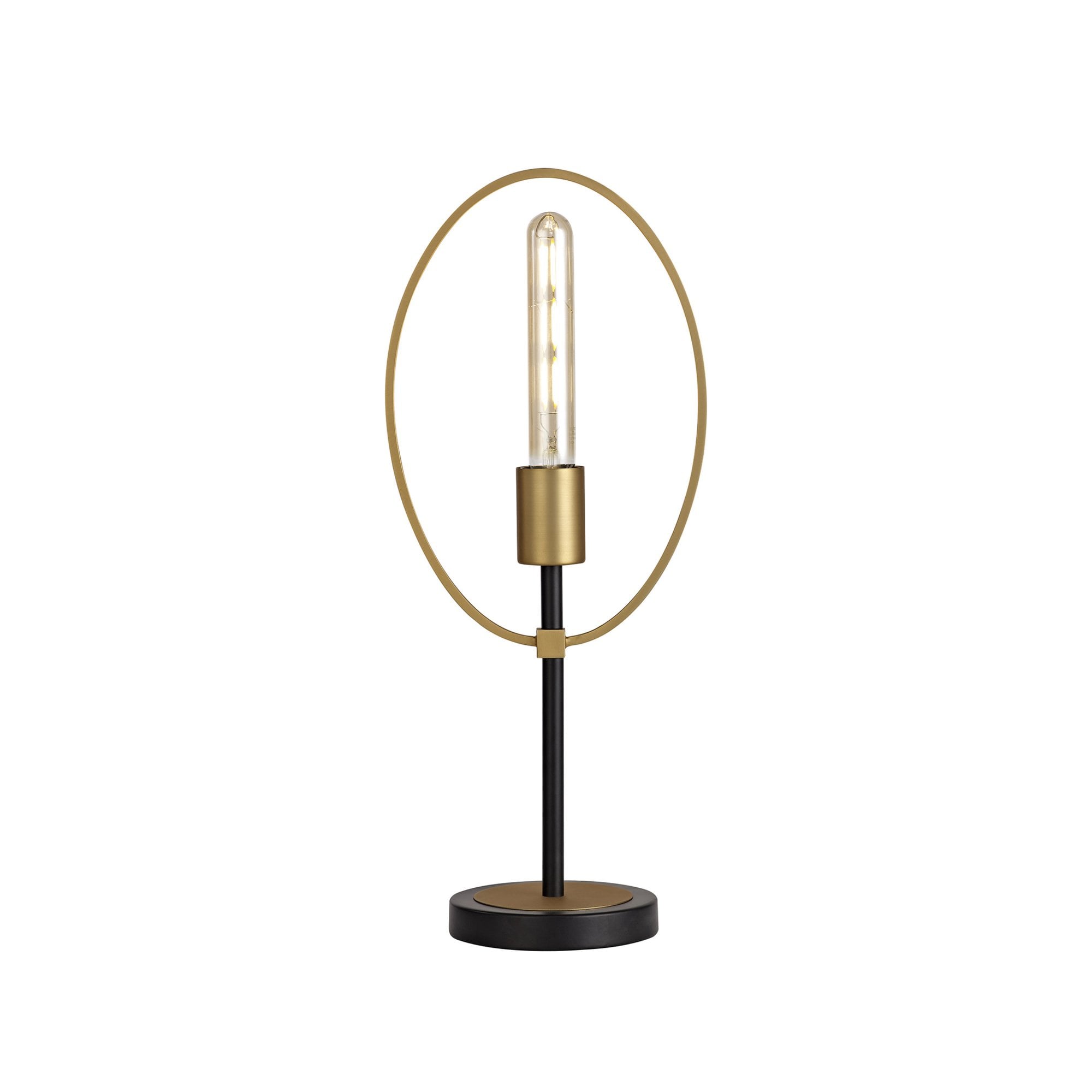 Fabula Silverdale Single Table Lamp - Sand Gold & Matt Black