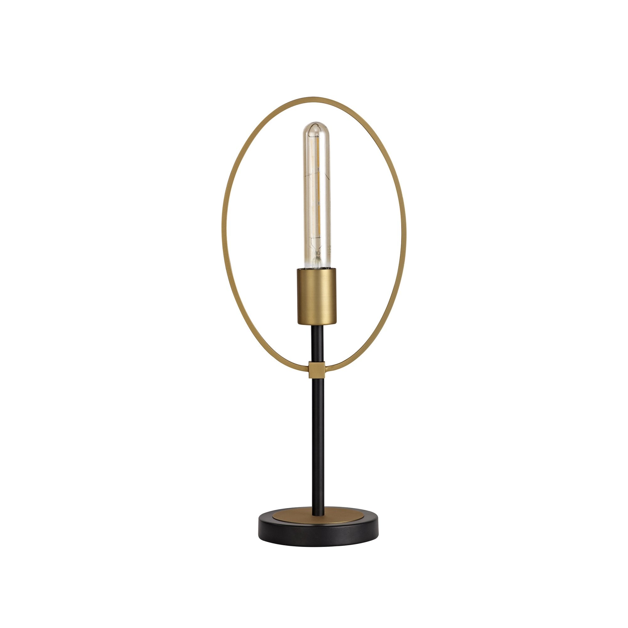 Fabula Silverdale Single Table Lamp - Sand Gold & Matt Black