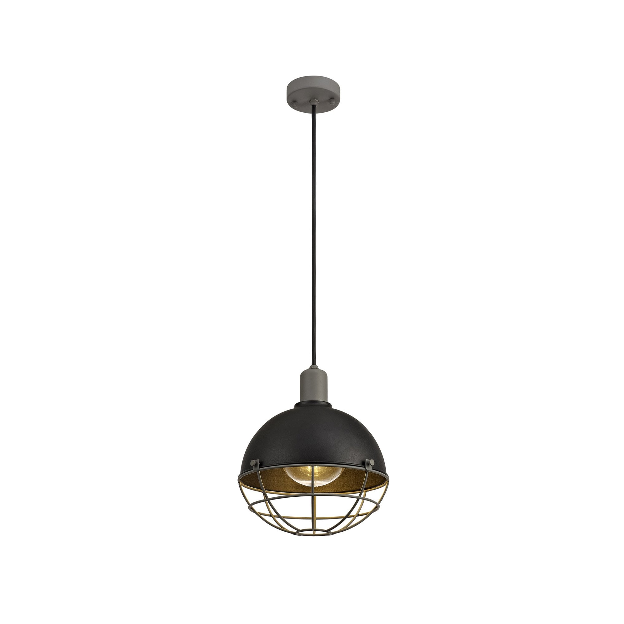Fabula Hillcrest Pendant - Matt Black & Grey - IP65