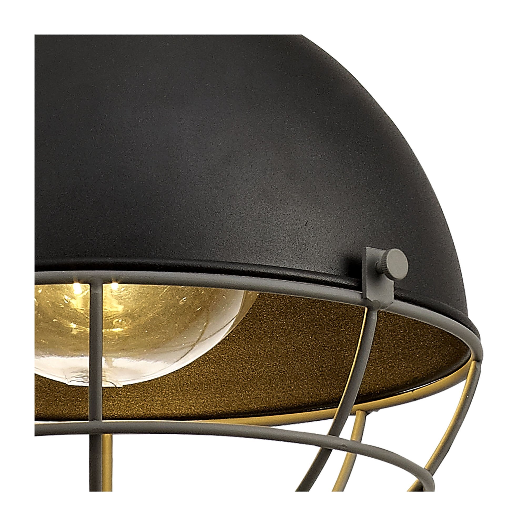 Fabula Hillcrest Pendant - Matt Black & Grey - IP65