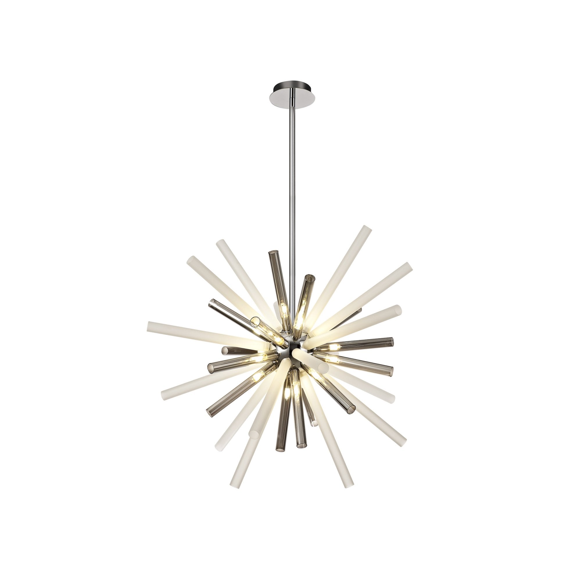 Fabula Chelmsford 16 Light Pendant - Polished Chrome, Smoked & Frosted Glass