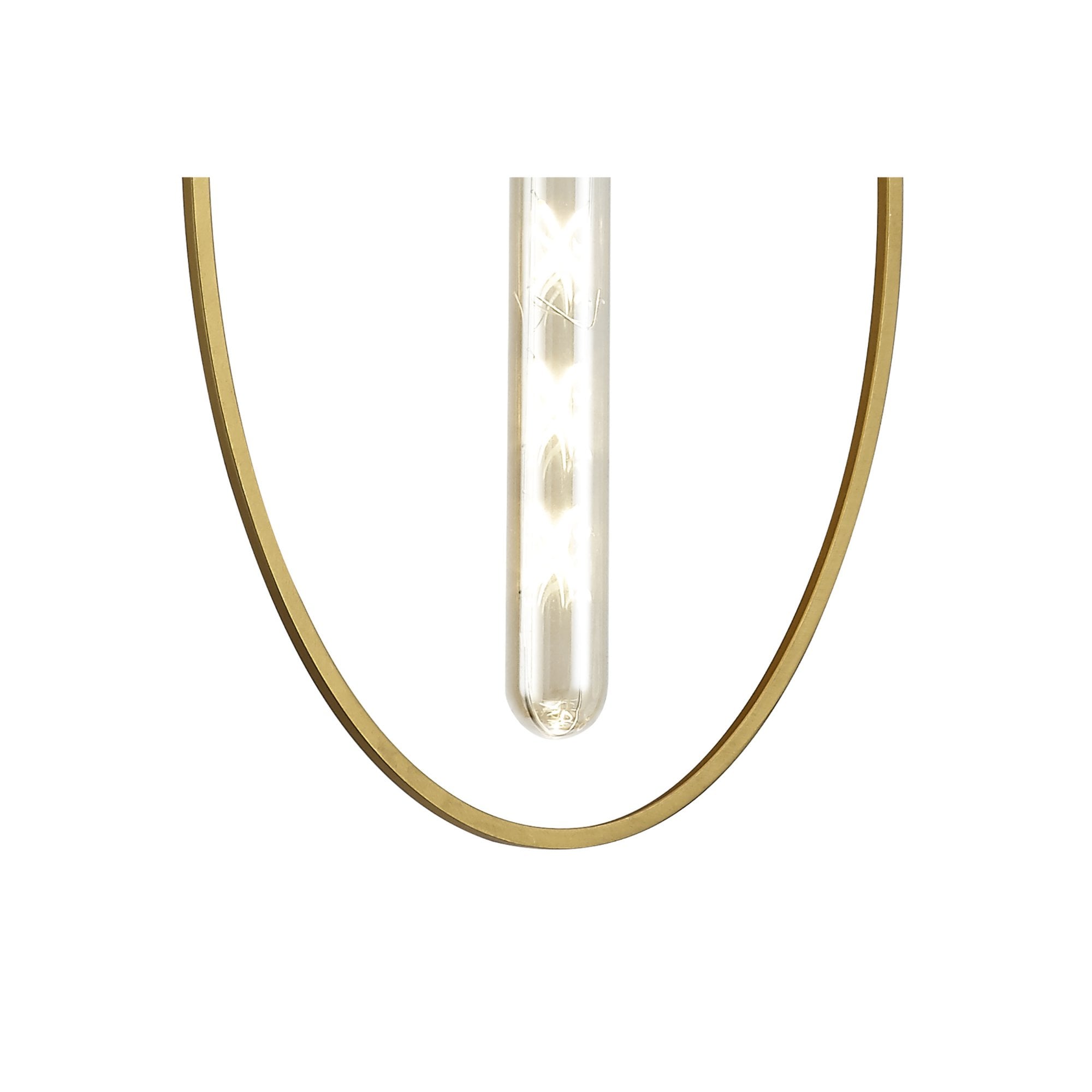 Fabula Silverdale Large Single Circle Pendant - Sand Gold & Matt Black