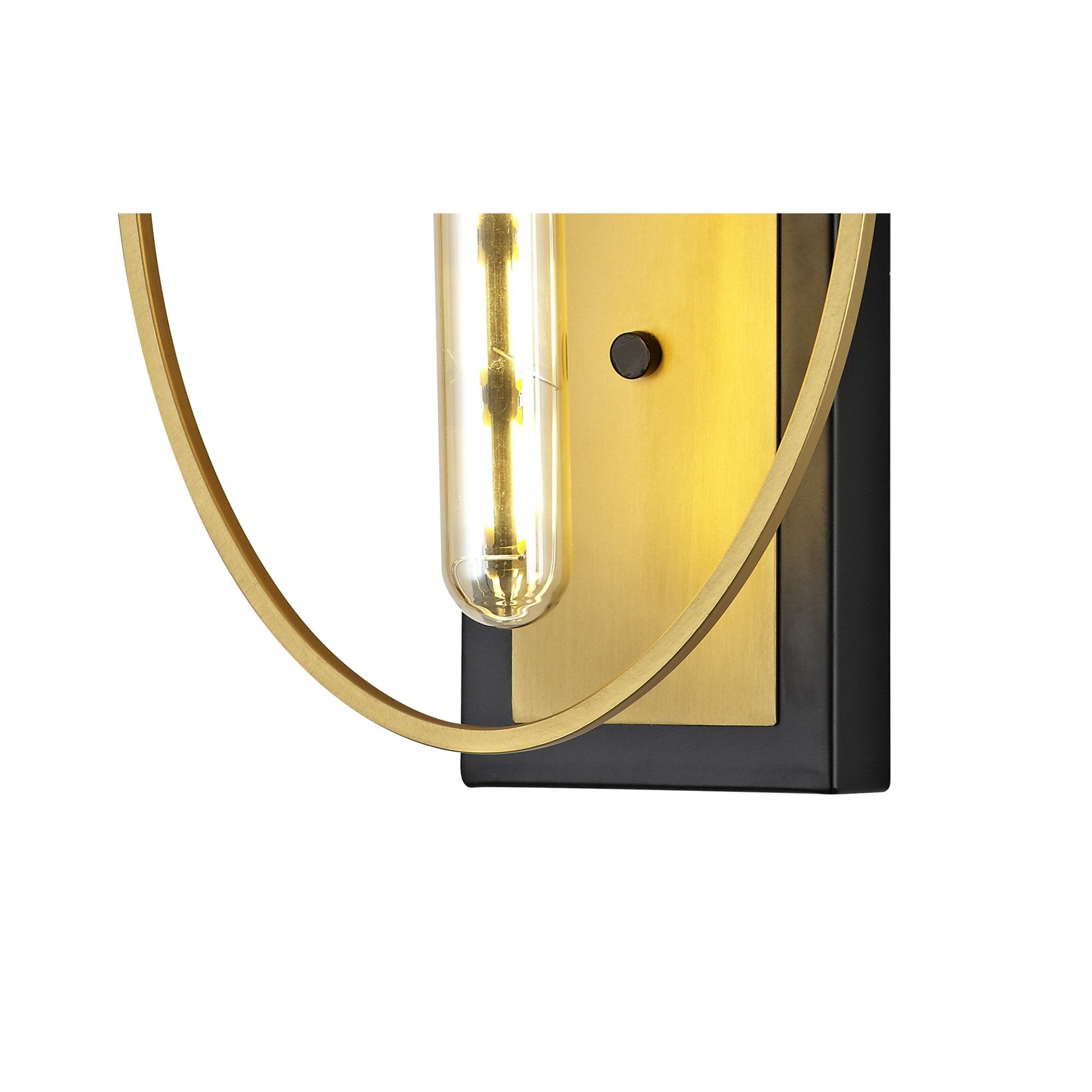 Fabula Silverdale Single Wall Lamp - Sand Gold & Matt Black