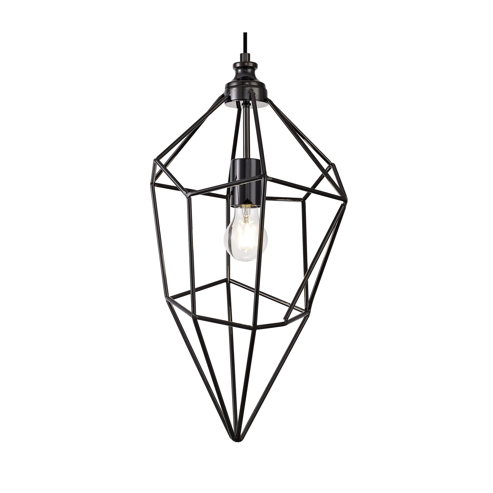 Fabula Austen Large Single Pendant - Black Nickel
