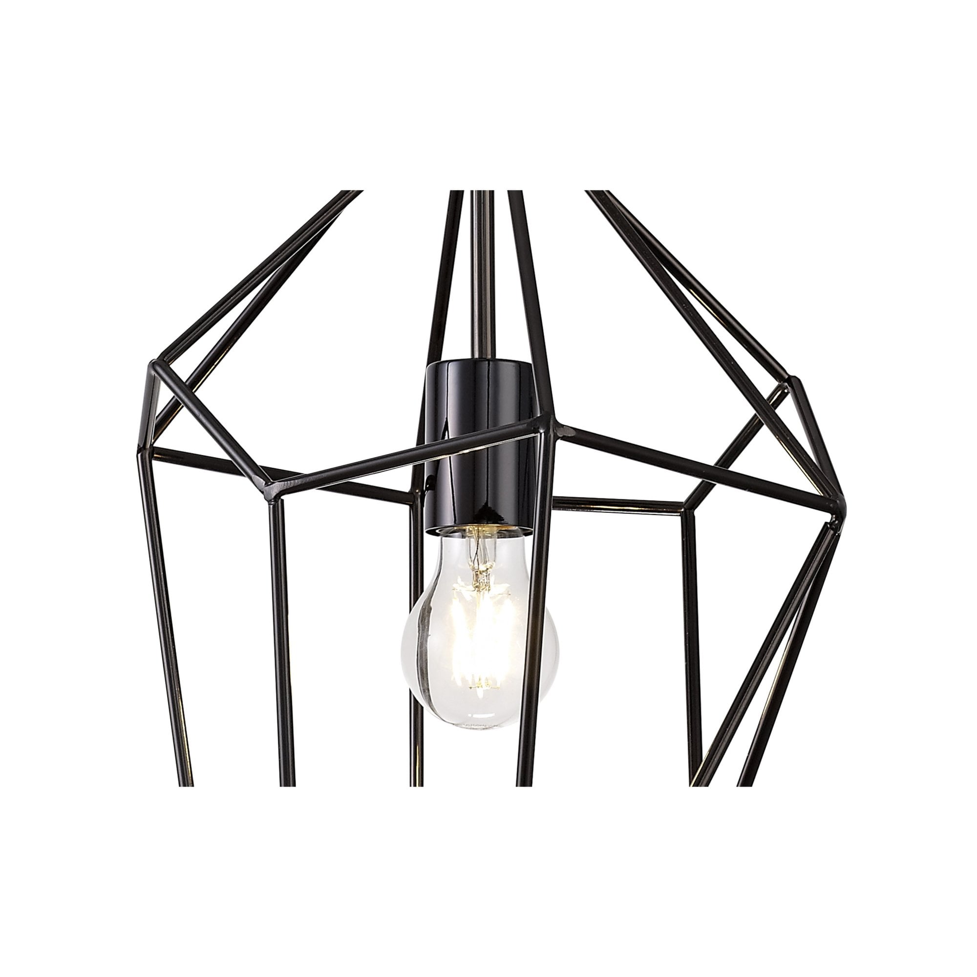 Fabula Austen Large Single Pendant - Black Nickel