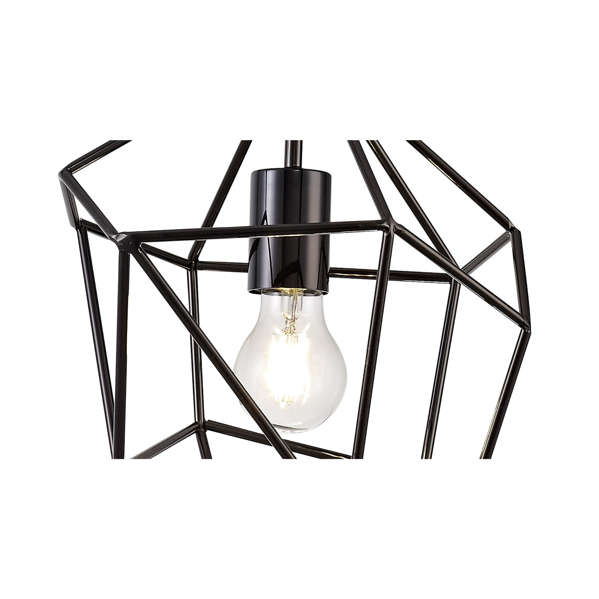 Fabula Austen Medium Single Pendant - Black Nickel