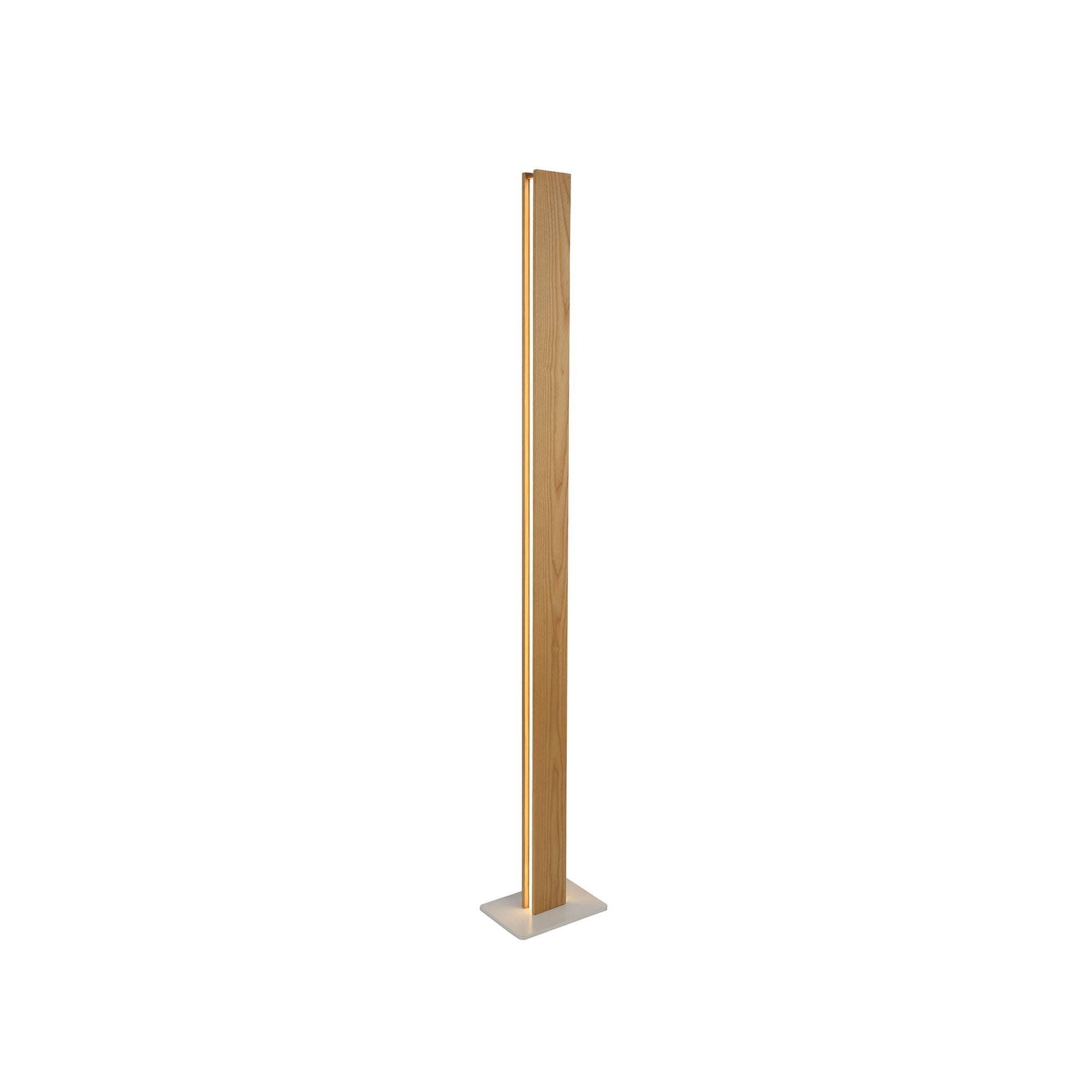 Fabula Whitehall 2 Light LED Floor Lamp - Oak & Sand White
