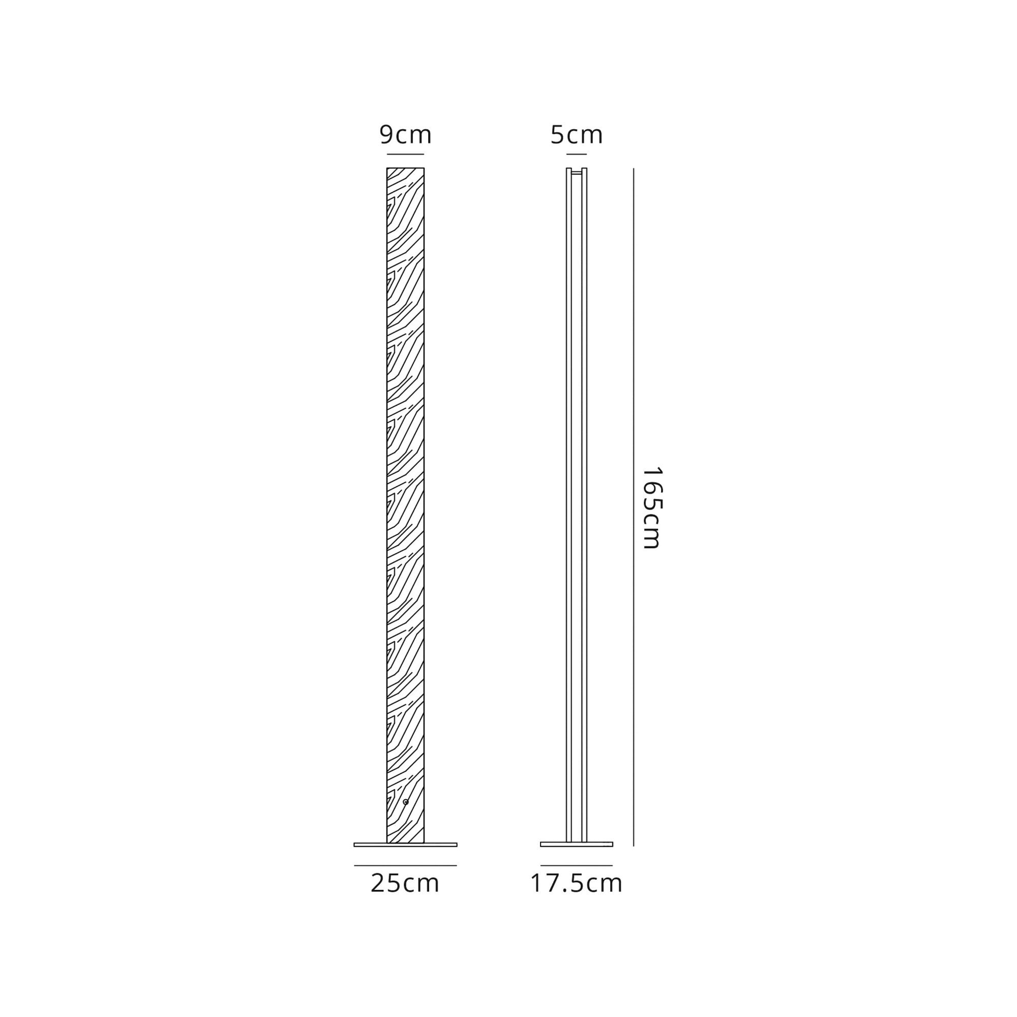 Fabula Whitehall 2 Light LED Floor Lamp - Oak & Sand White