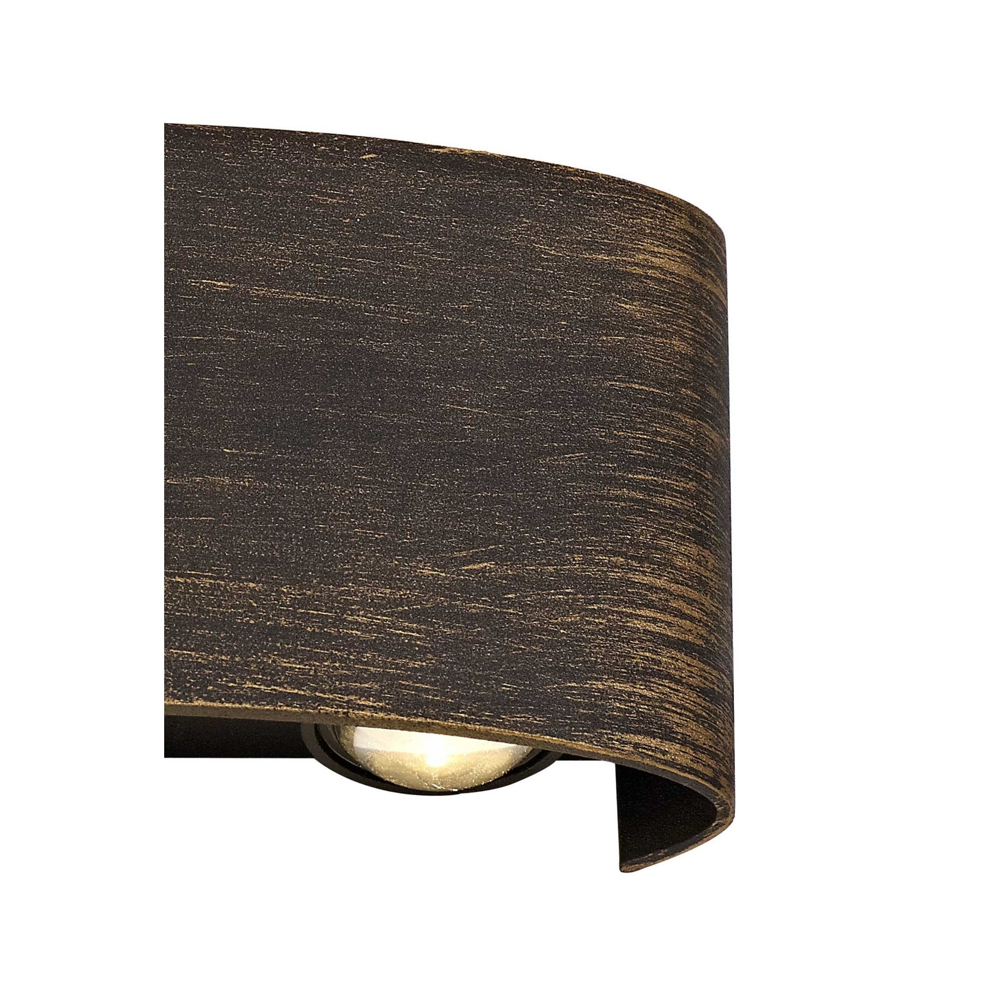 Fabula Collard LED Up & Down Wall Lamp - Gold & Black - IP54