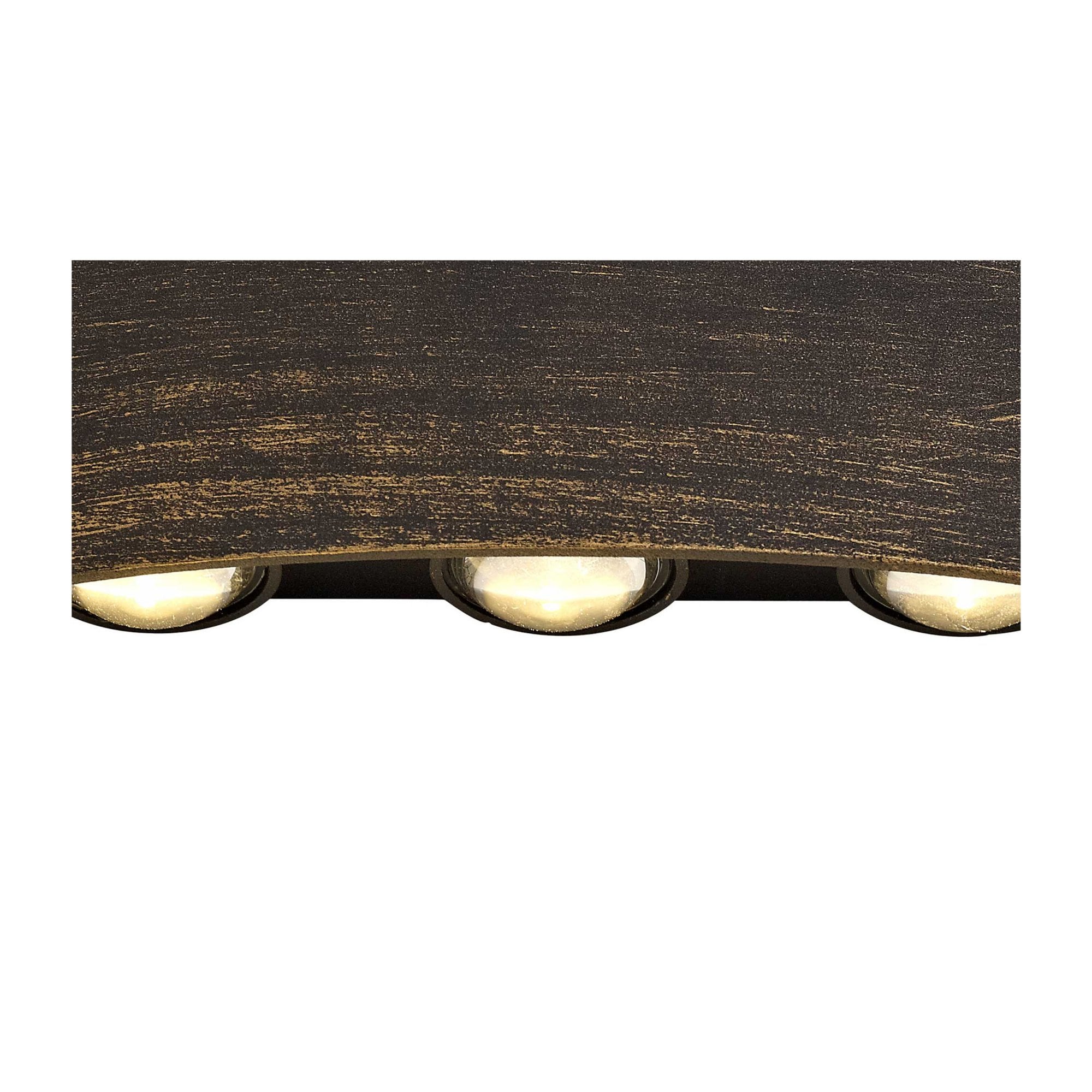 Fabula Collard LED Up & Down Wall Lamp - Gold & Black - IP54